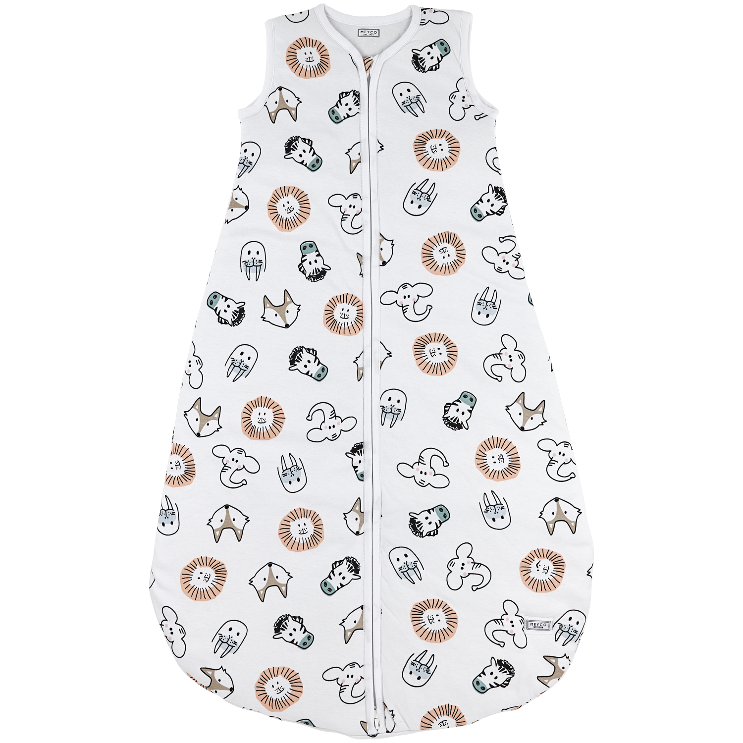 Sleeping bag round lined interlock jersey