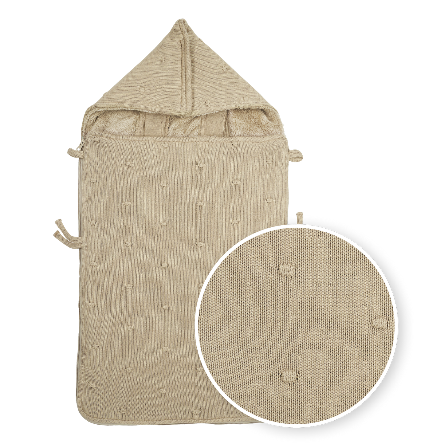 Voetenzak Mini knots teddy