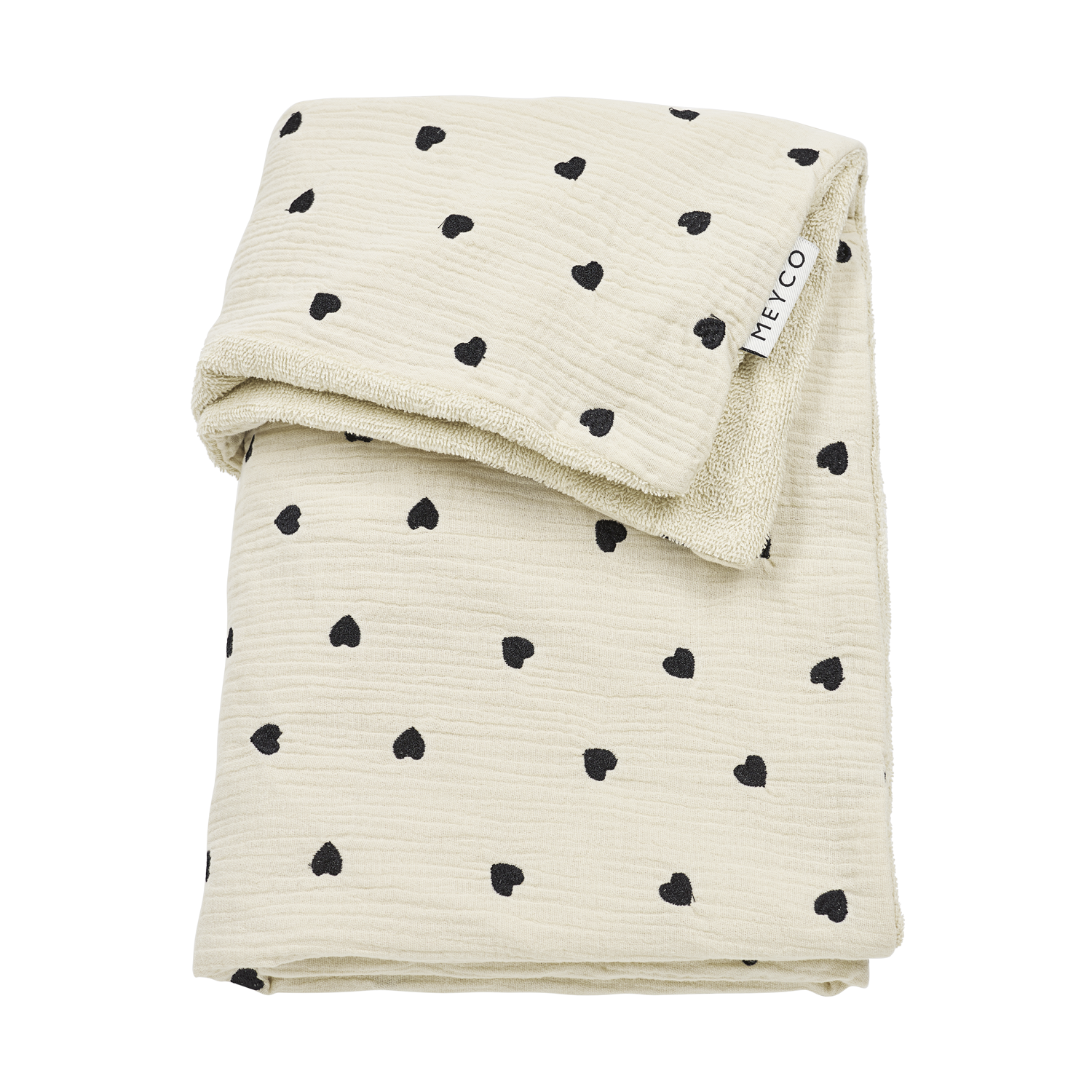 Blanket pre-washed muslin embroidered with terry