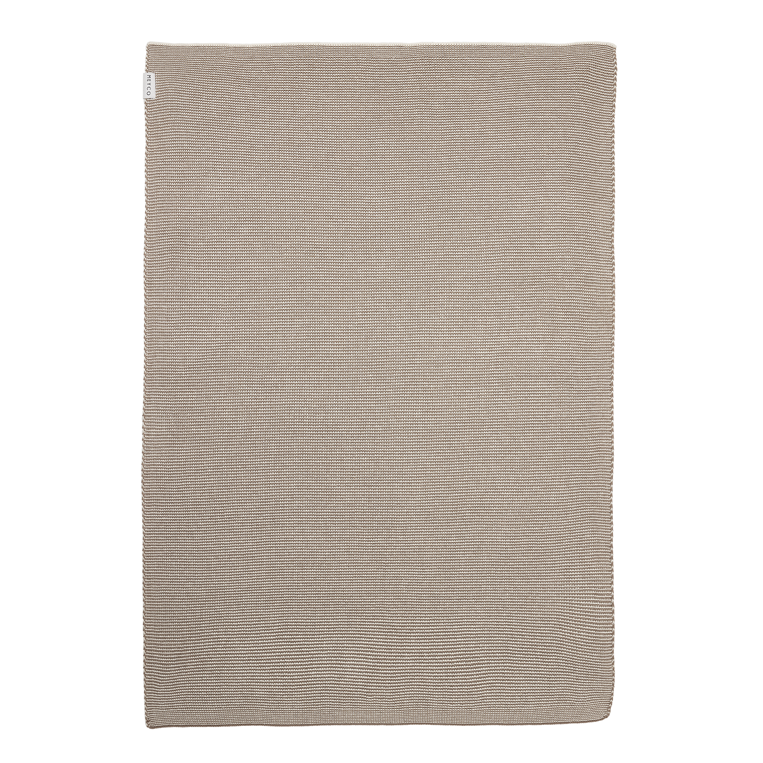 Deken gebreid Stripe - Dark taupe/Natural