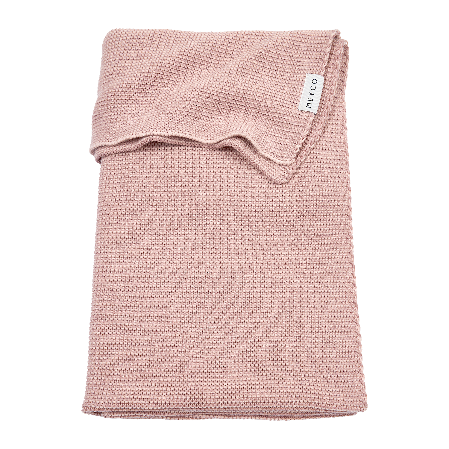 Deken gebreid Stripe - Woodrose/Soft pink