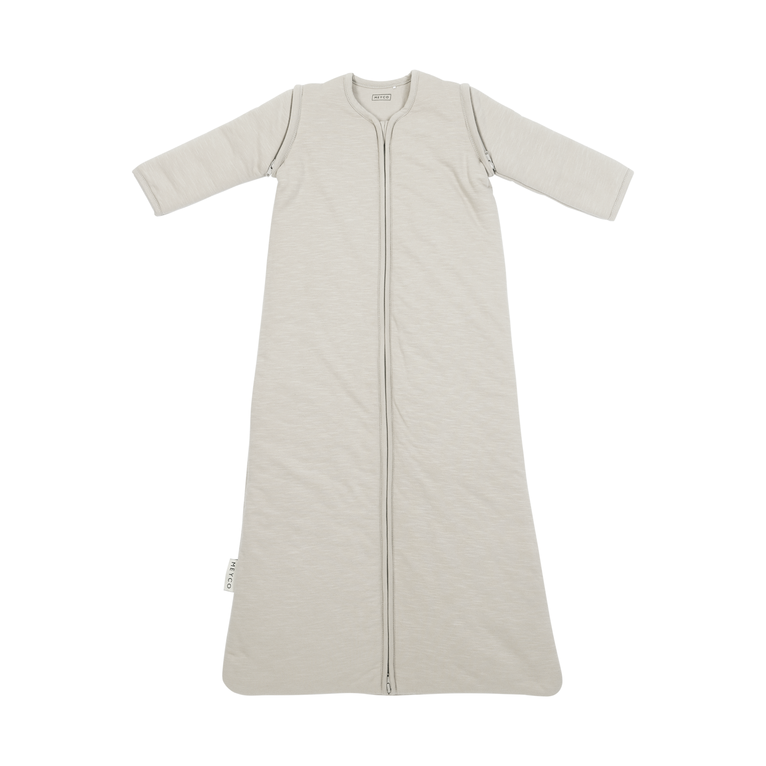 Slaapzak afritsbare mouw interlock jersey - Slub Greige