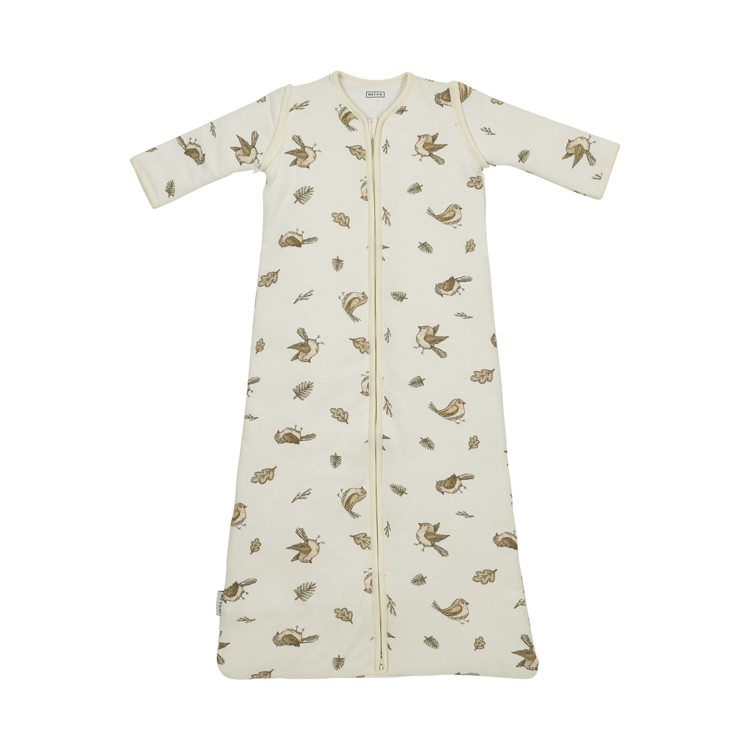 Sleeping bag with detachable sleeves interlock jersey