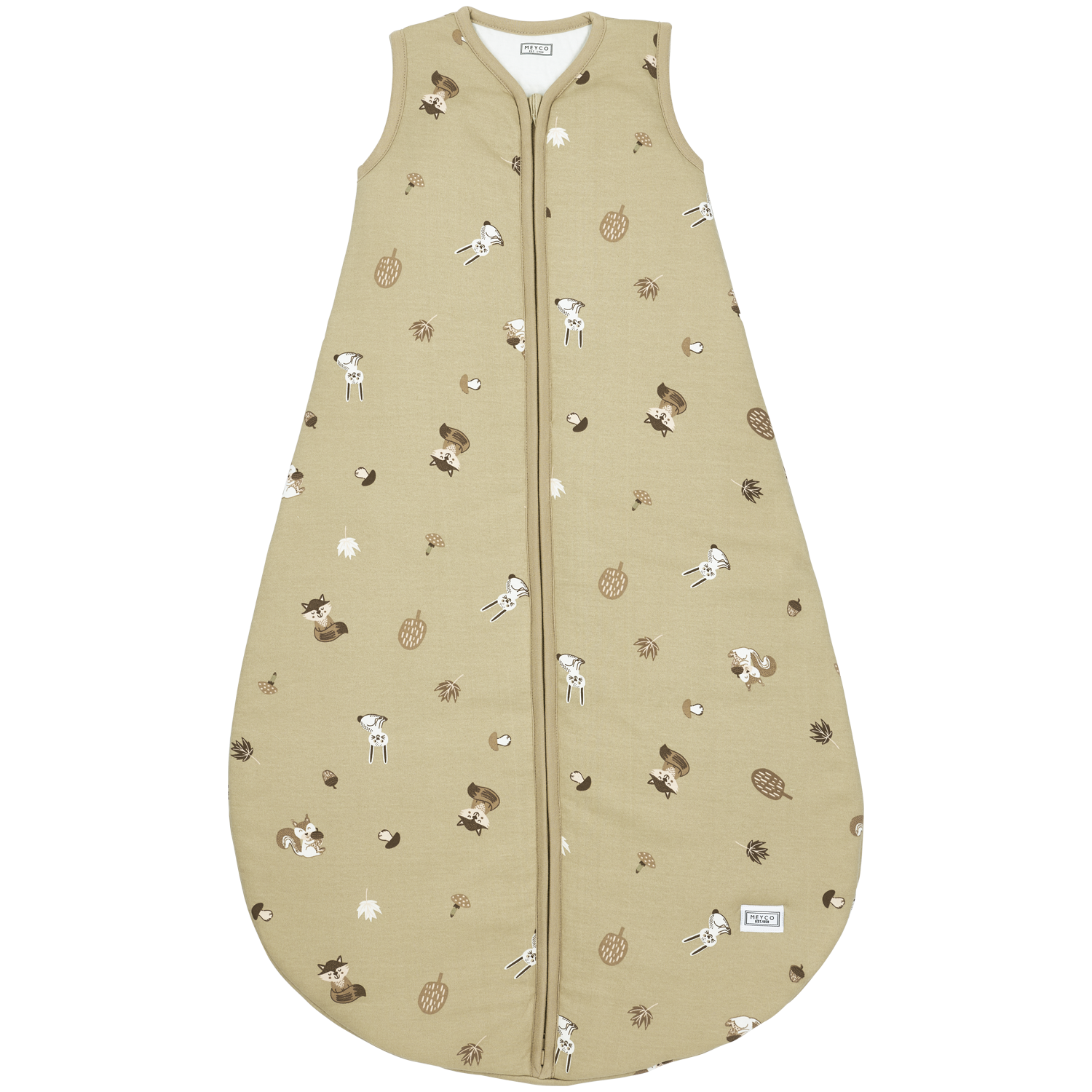 Sleeping bag round lined interlock jersey