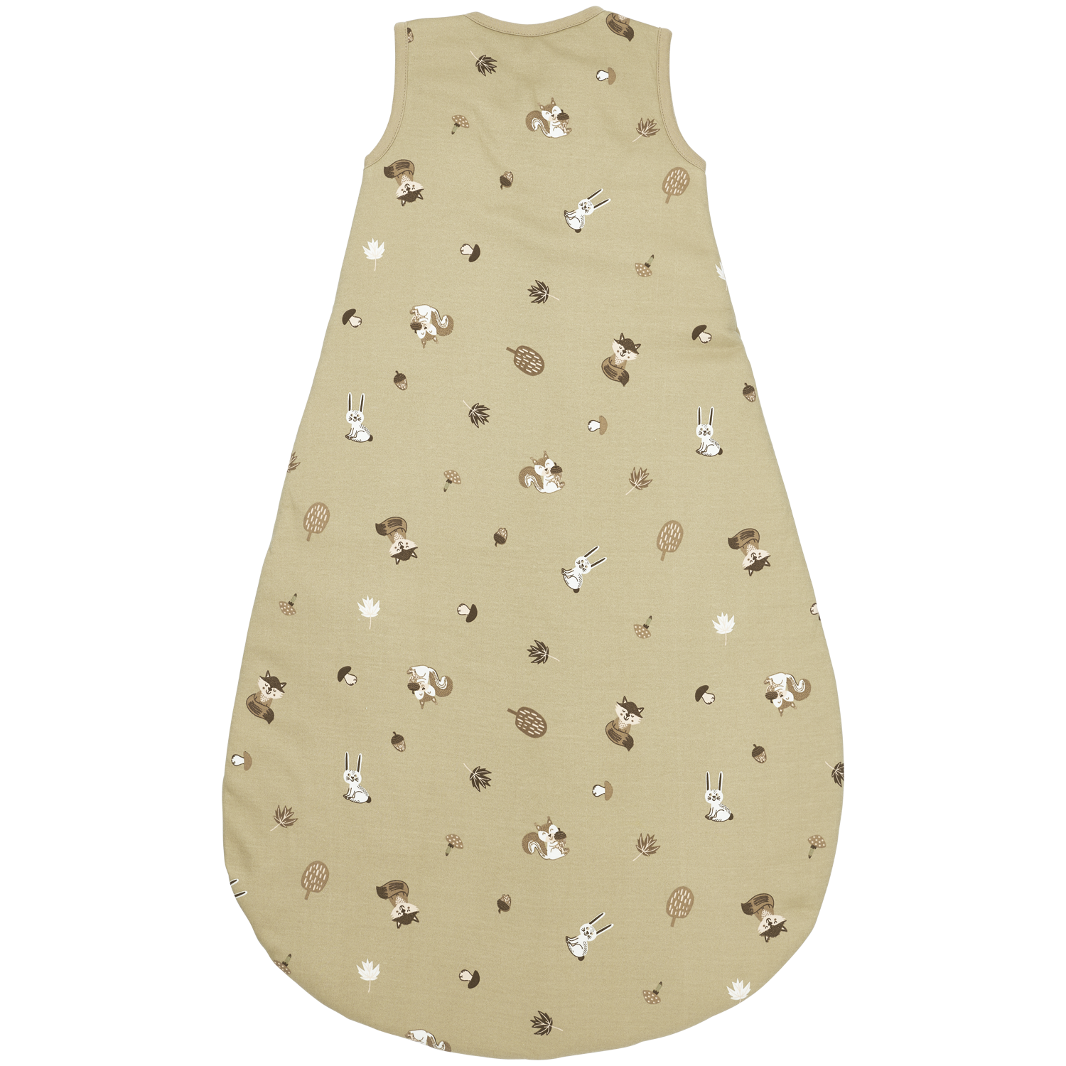 Sleeping bag round lined interlock jersey