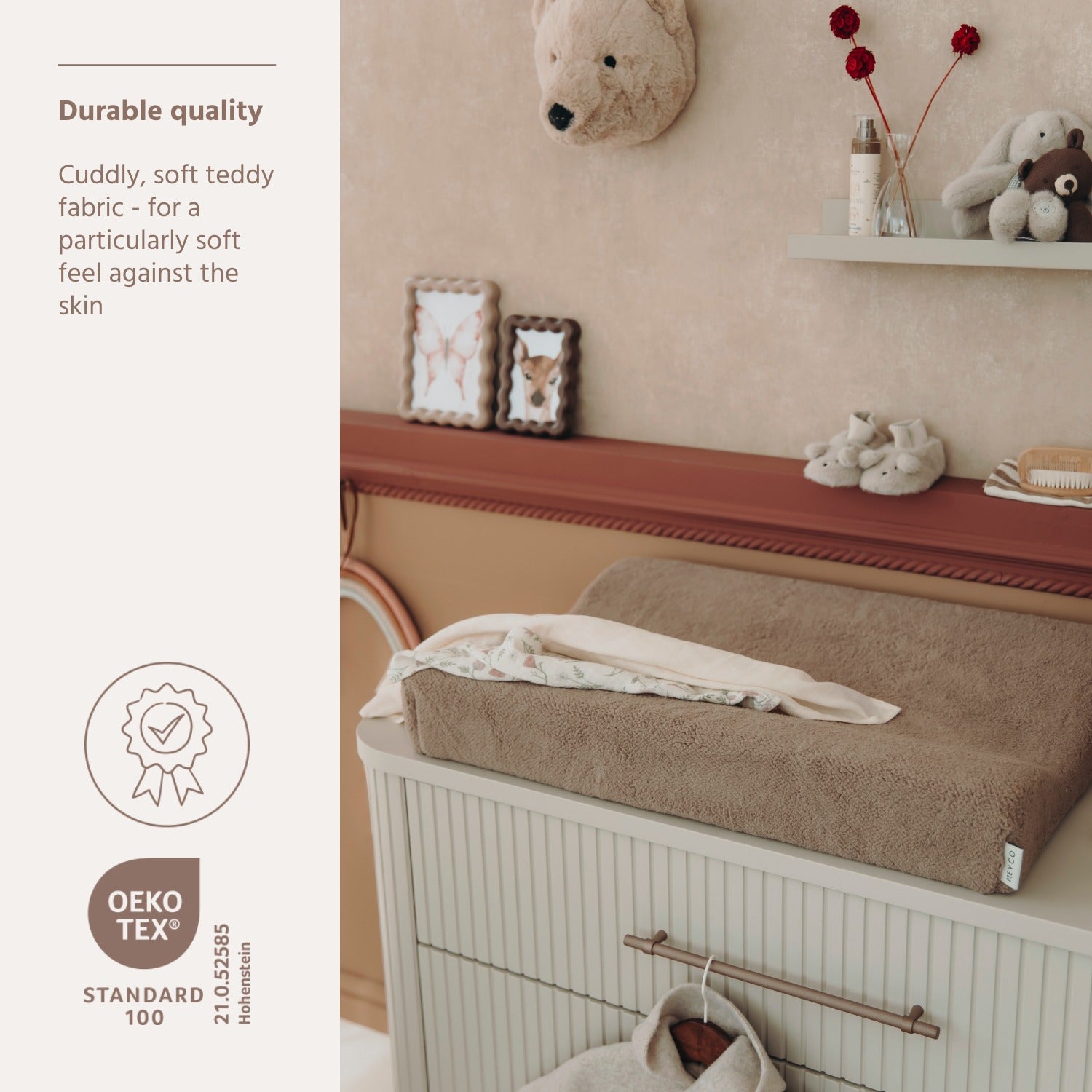Wickelauflagenbezug Teddy - Dark Taupe