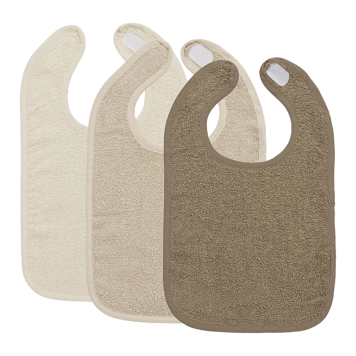 Lätzchen mit Klettverschluss - Natural/Soft Sand/Taupe