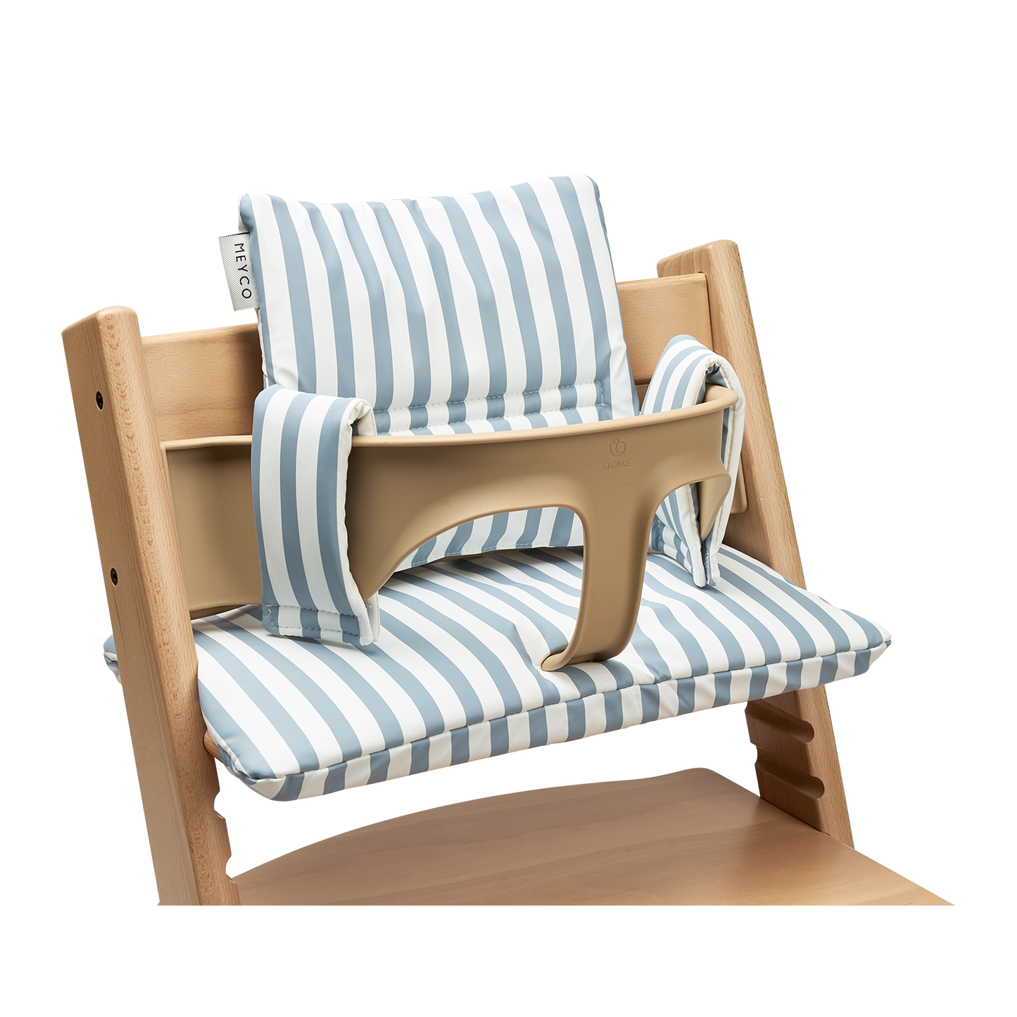 Highchair cushion for growth chair - Fat Stripe Jeans Blue