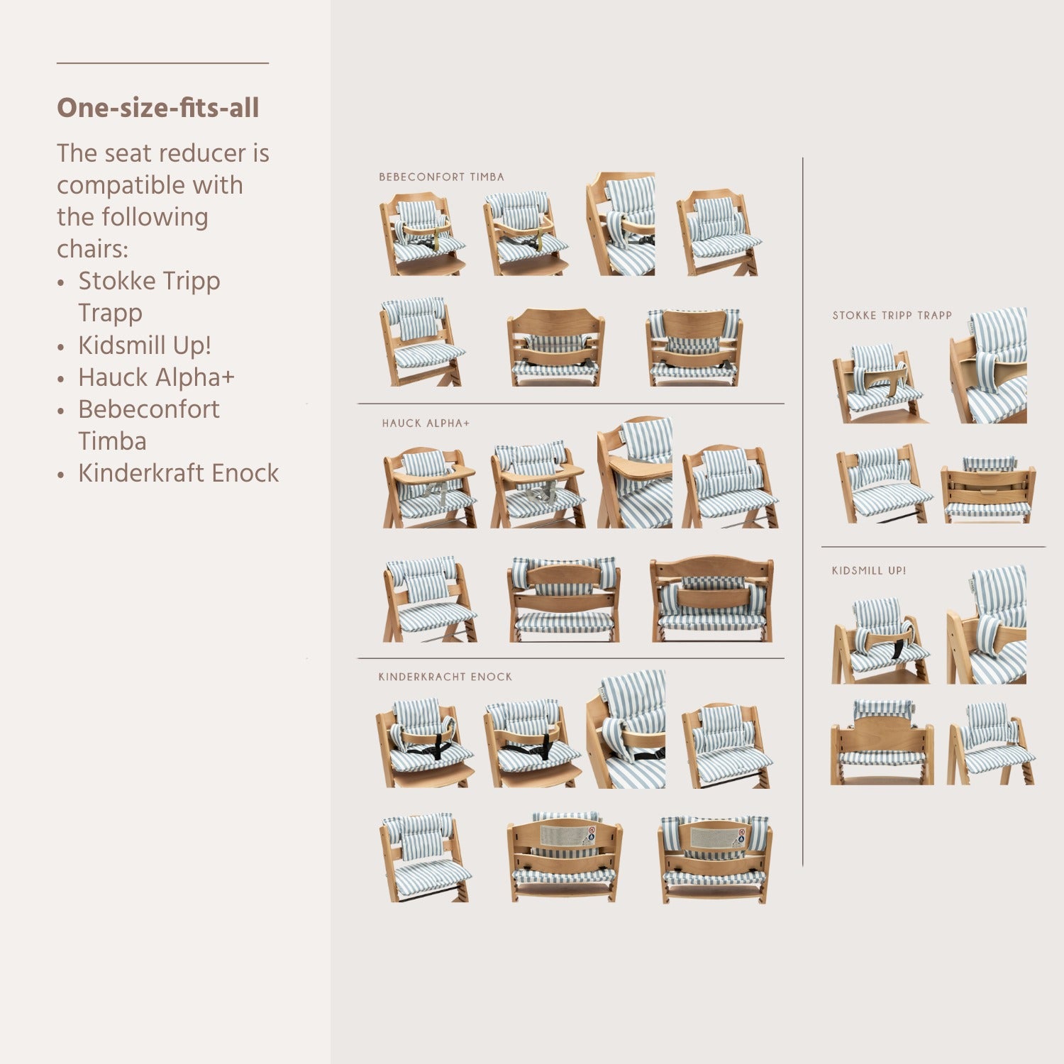 kinderkraft enock vs stokke Highchair cushion for growth chair