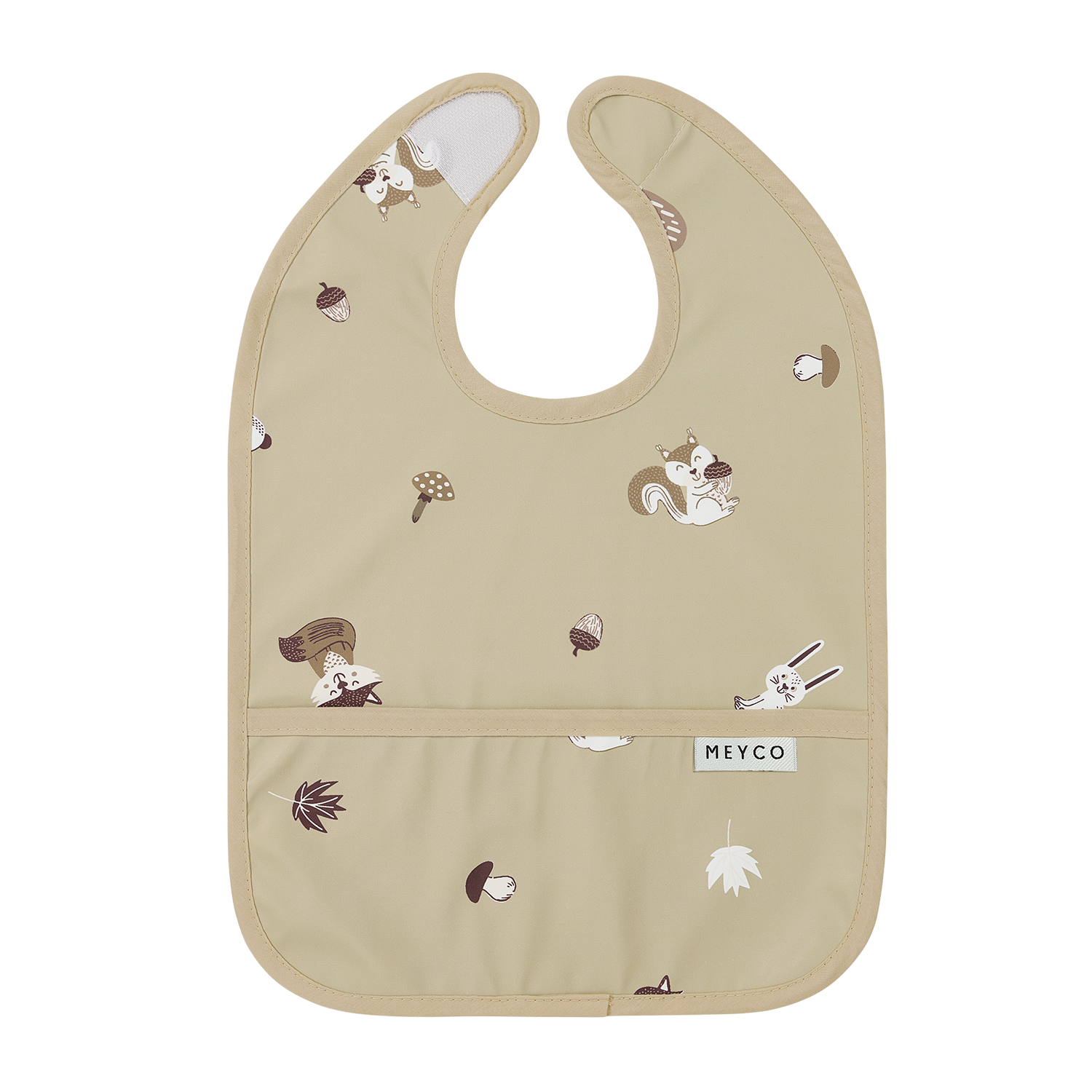 Lätzchen mit Auffangschale - Forest Animals Sand