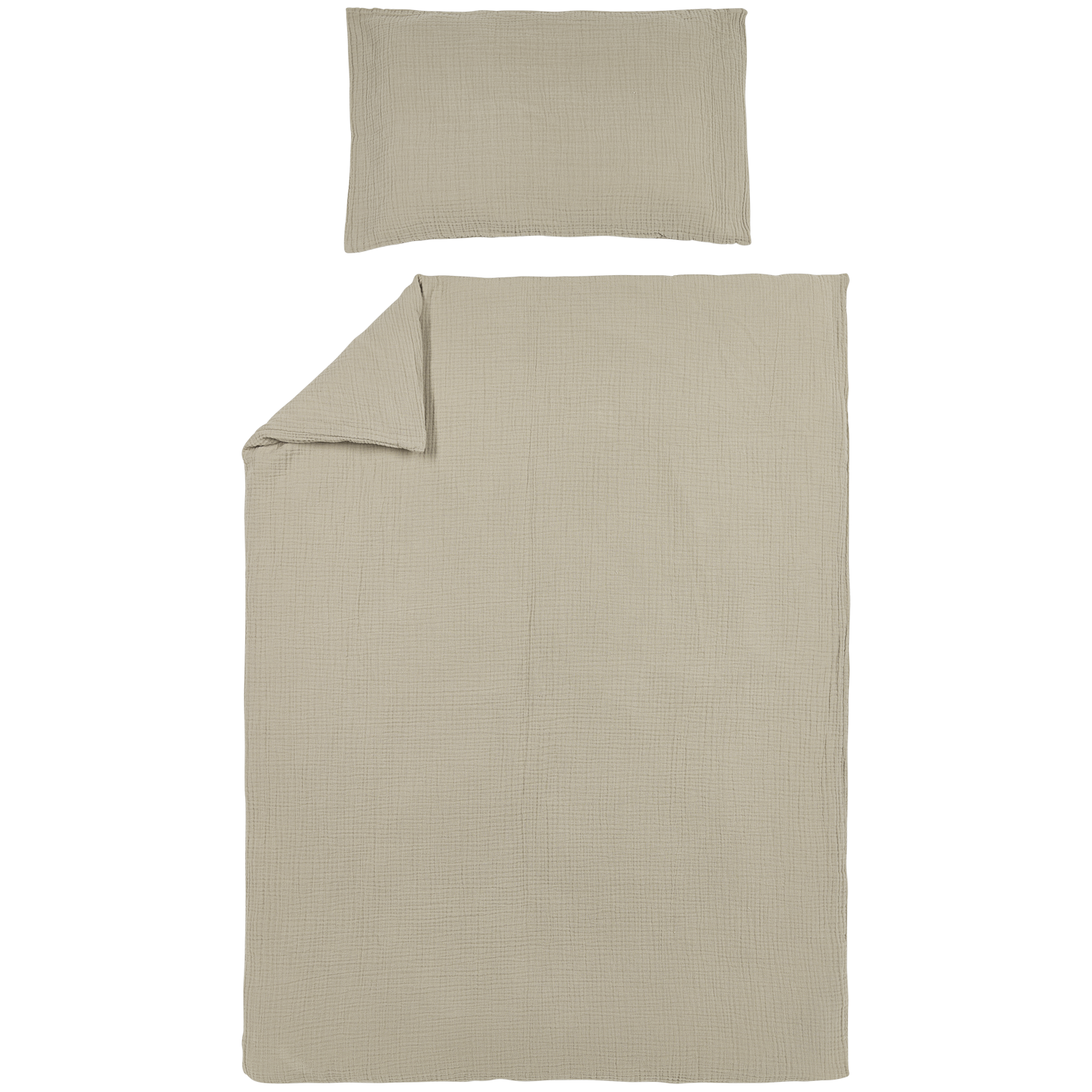 Dekbedovertrek pre-washed hydrofiel met rits - Sand