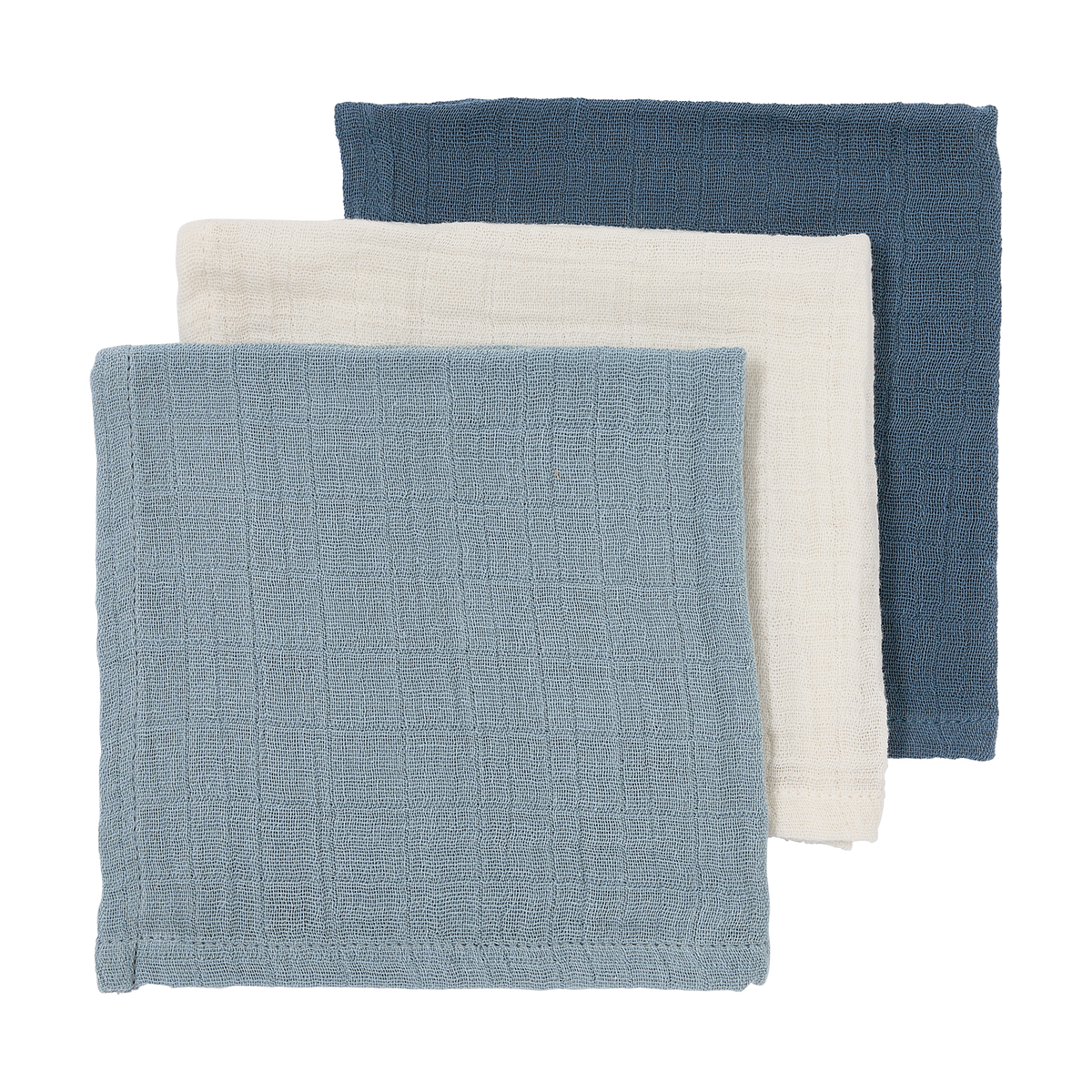 Musselin windeln pre-washed musselin - Natural/jeans blue/indigo