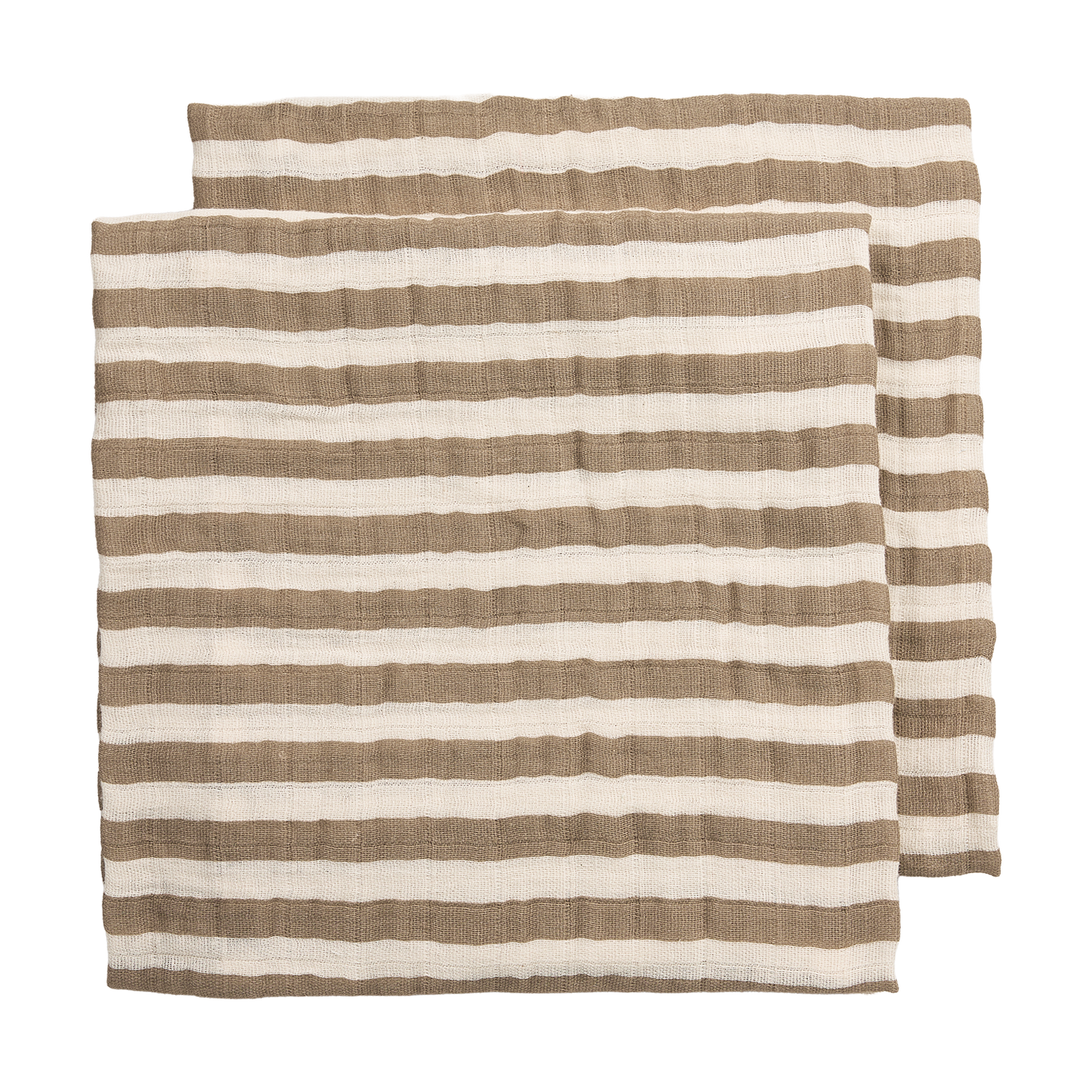 Muslin cloths pre-washed muslin - Fat Stripe Taupe