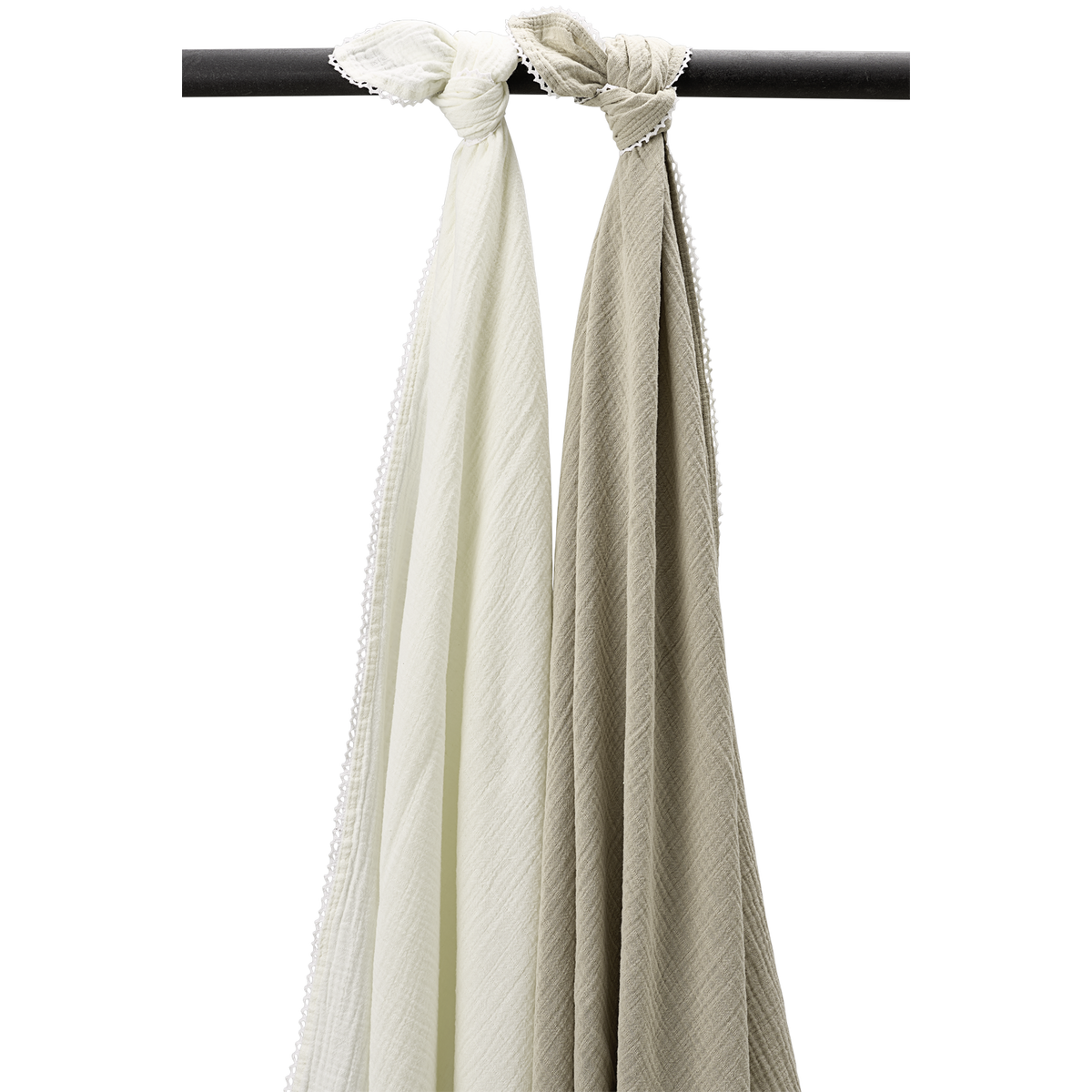 Hydrofiele doeken pre-washed kant - Offwhite/Sand
