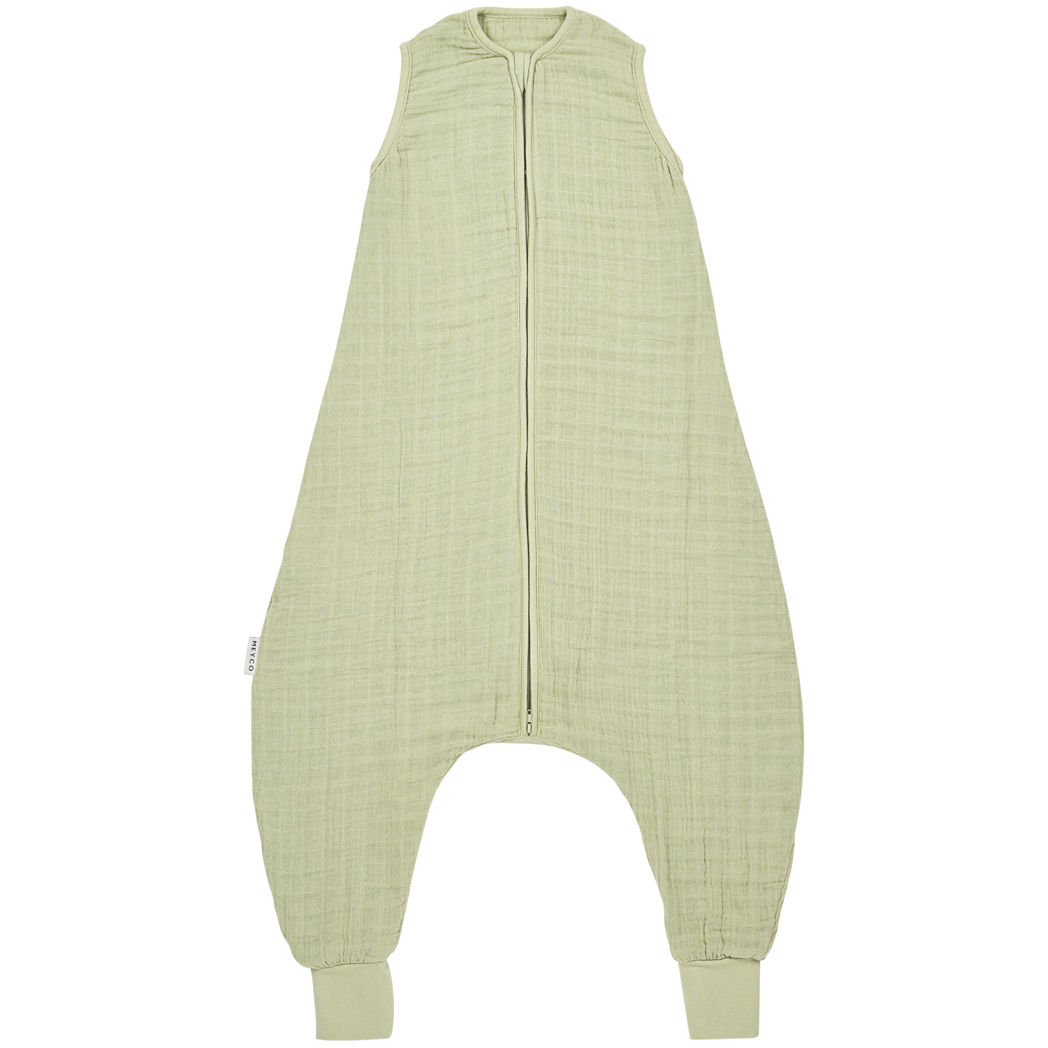 Slaapzak jumper ongevoerd pre-washed hydrofiel - Soft Olive