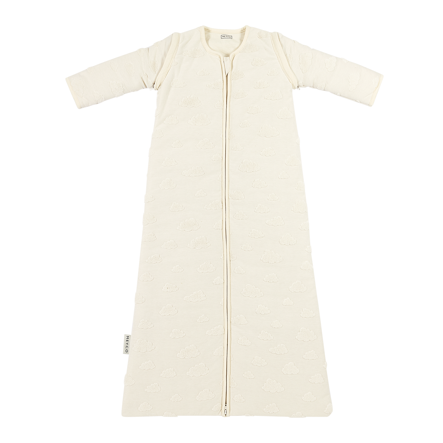 Sleeping bag with detachable sleeves jacquard terry