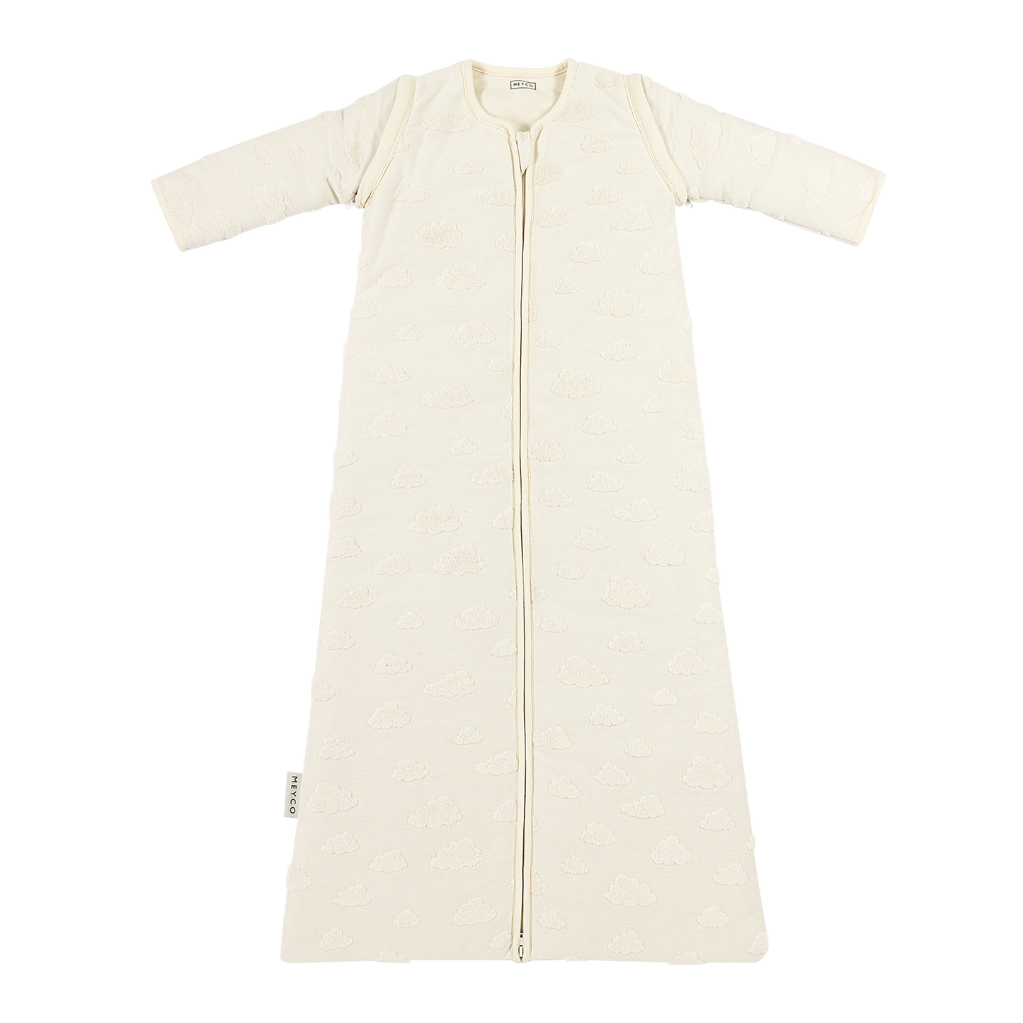 Sleeping bag with detachable sleeves jacquard terry