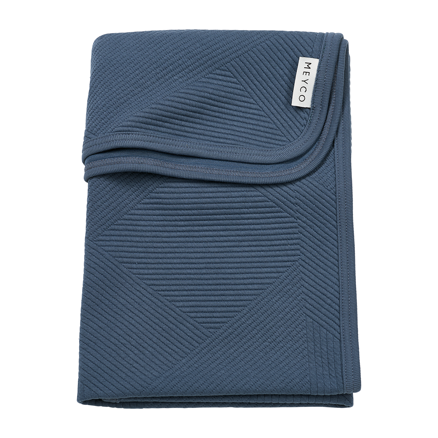 Deken gebreid jacquard - Pure Indigo