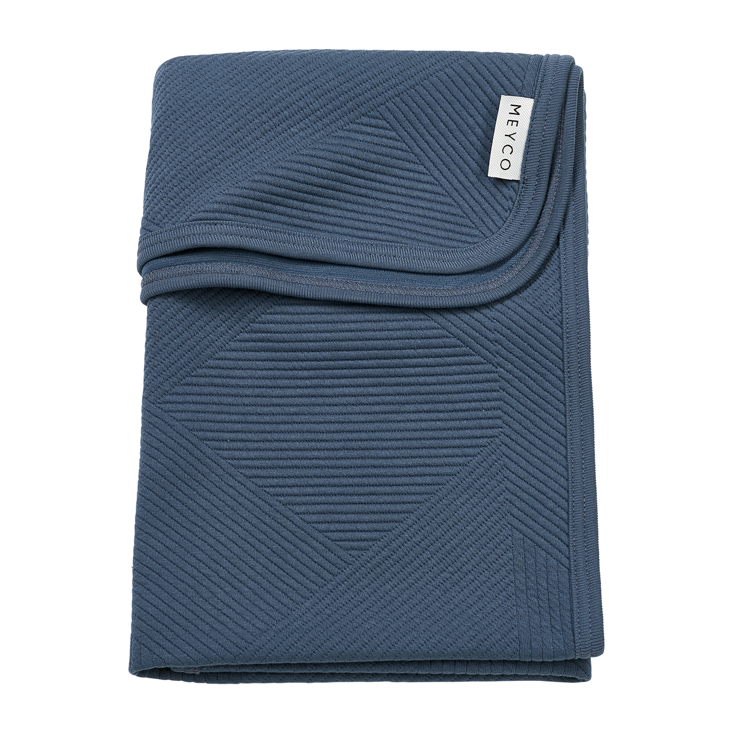 Deken gebreid jacquard - Pure Indigo