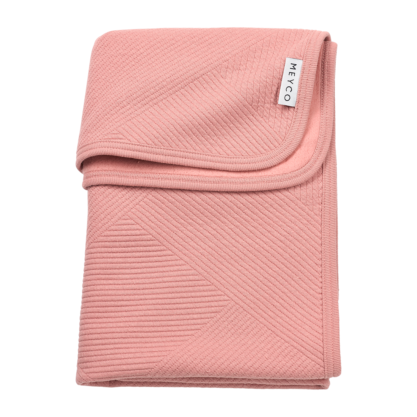 Deken gebreid jacquard flannel - Pure Rose