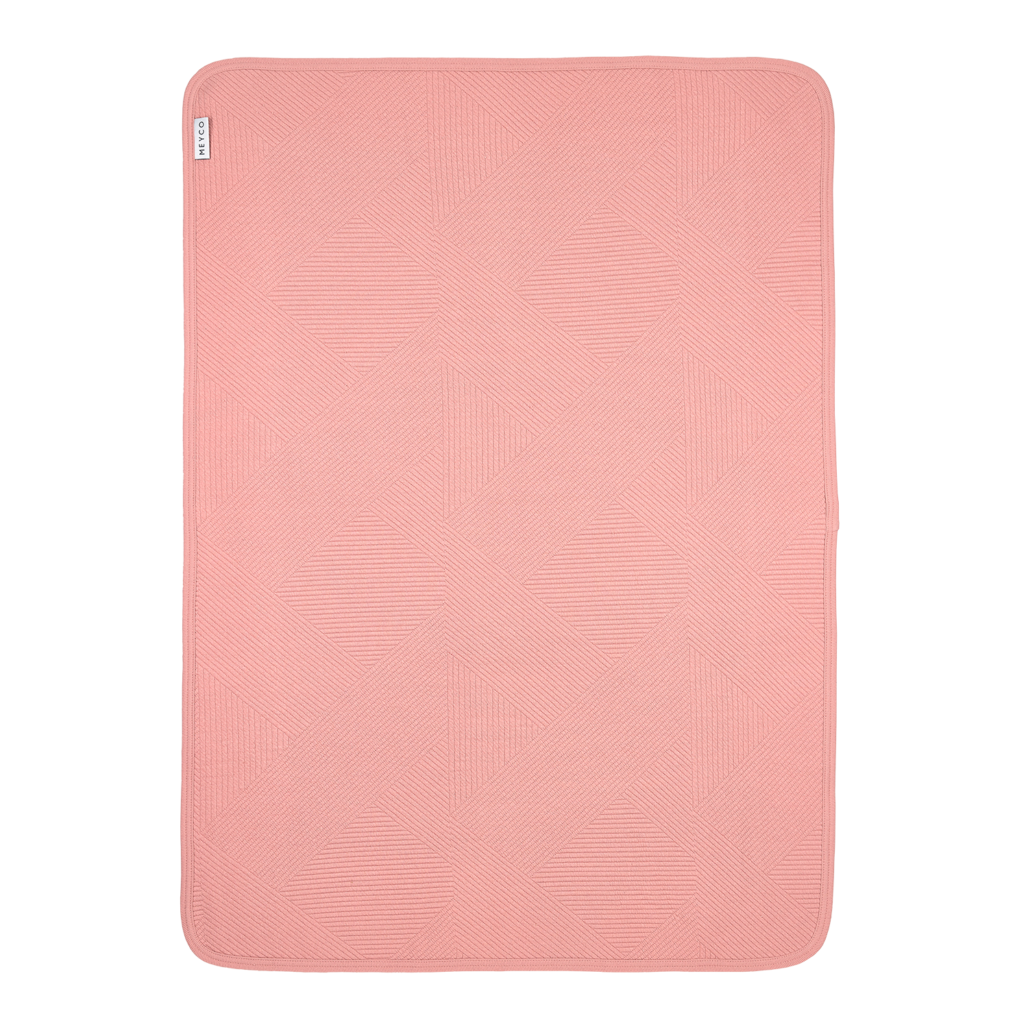 Deken gebreid jacquard flannel - Pure Rose