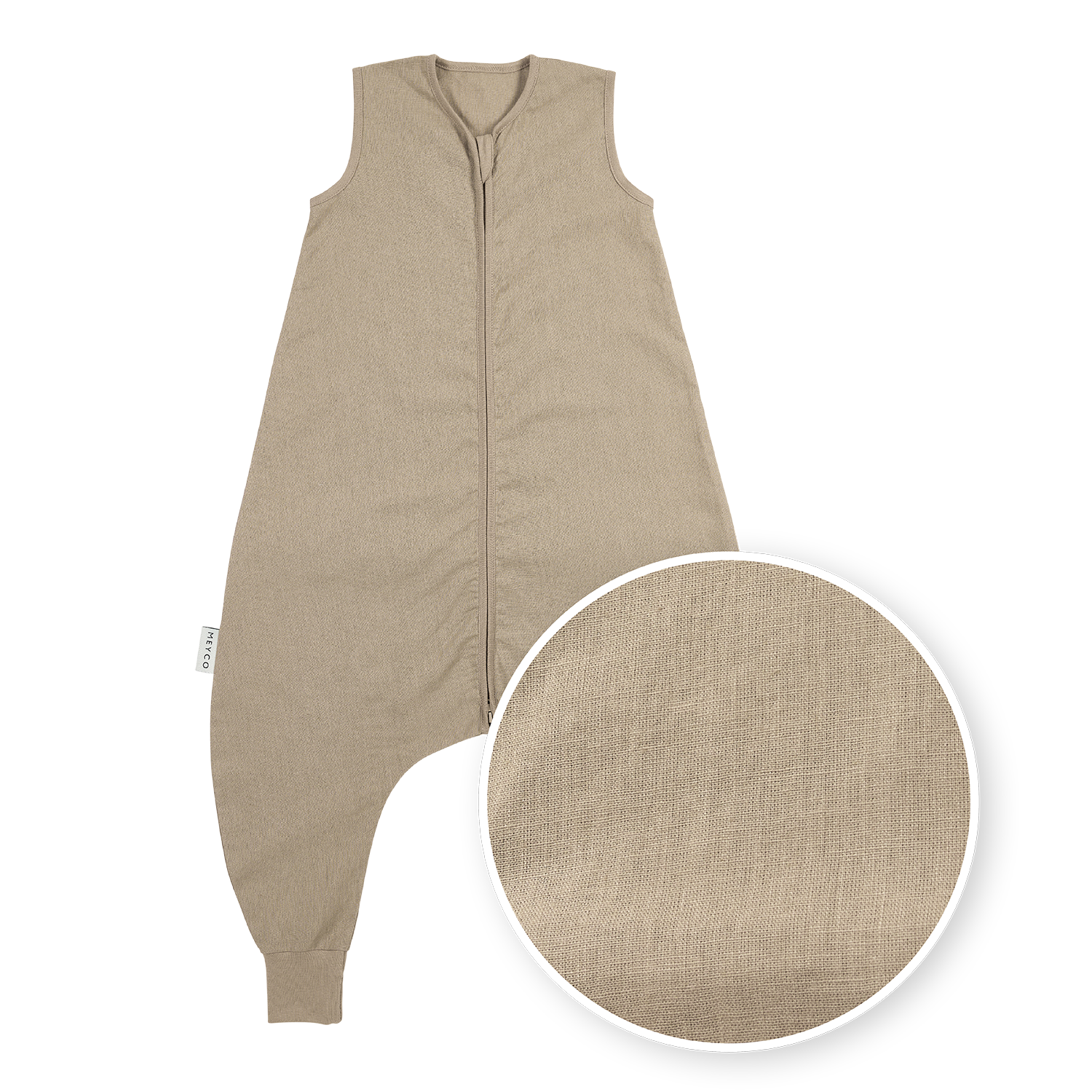 Studio jumper ongevoerd linnen - Taupe