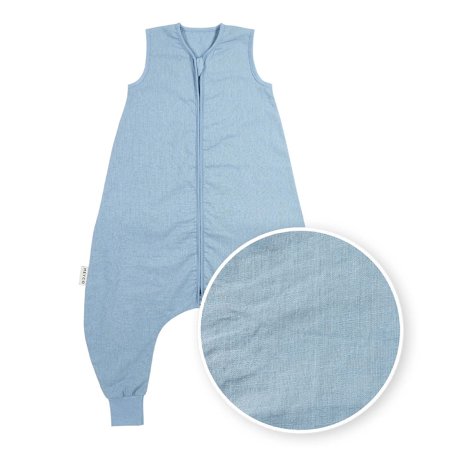 Studio jumper ongevoerd linnen - Jeans Blue