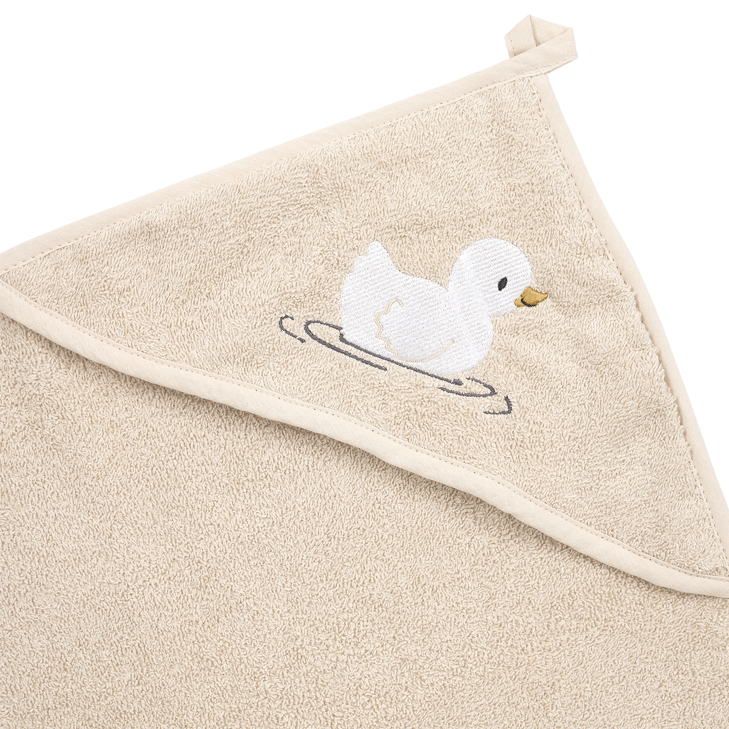 Kapuzentuch Frottee gestickt - Duck Soft Sand