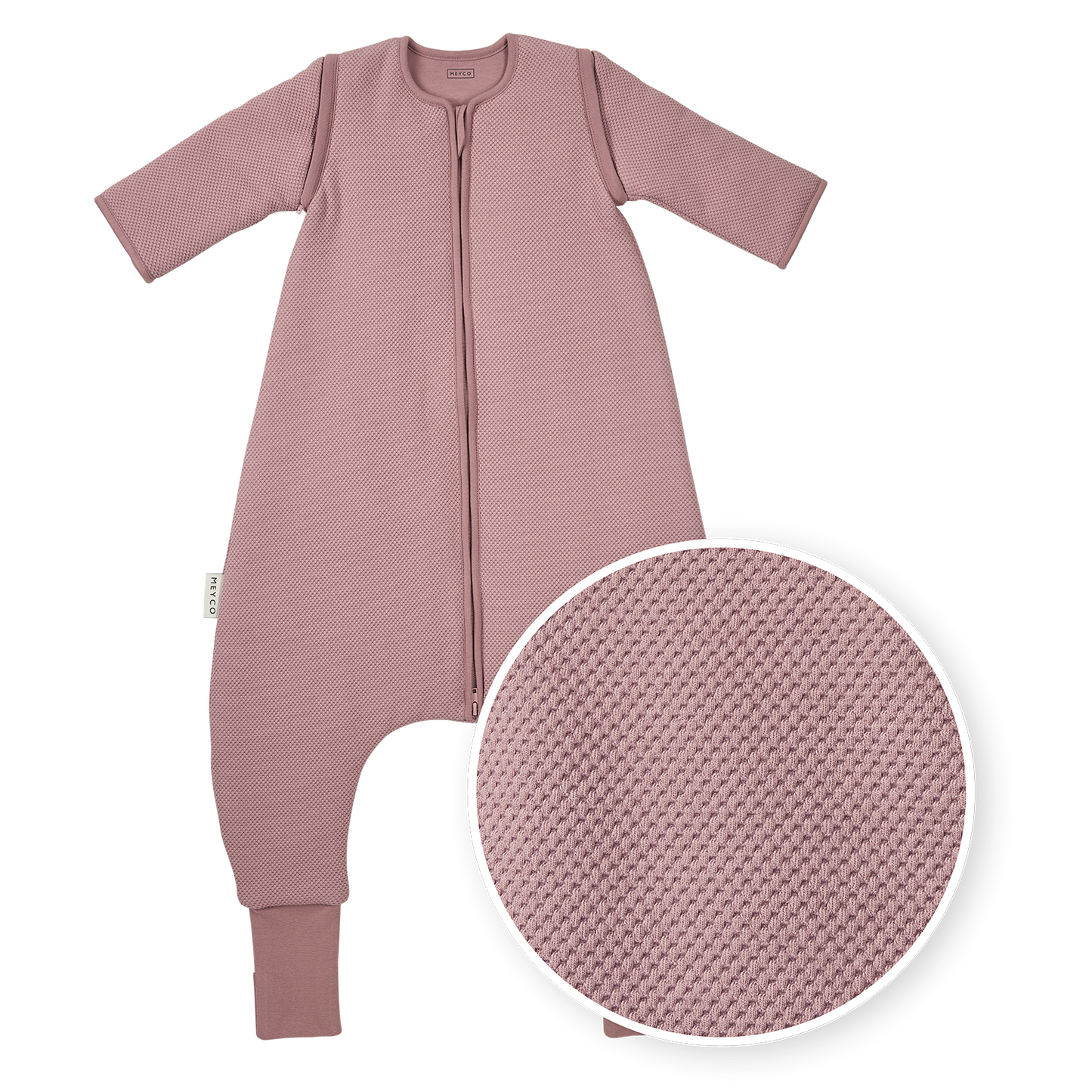 Studio jumper gevoerd afritsbare mouw met voetjes Classic - Purple Pink