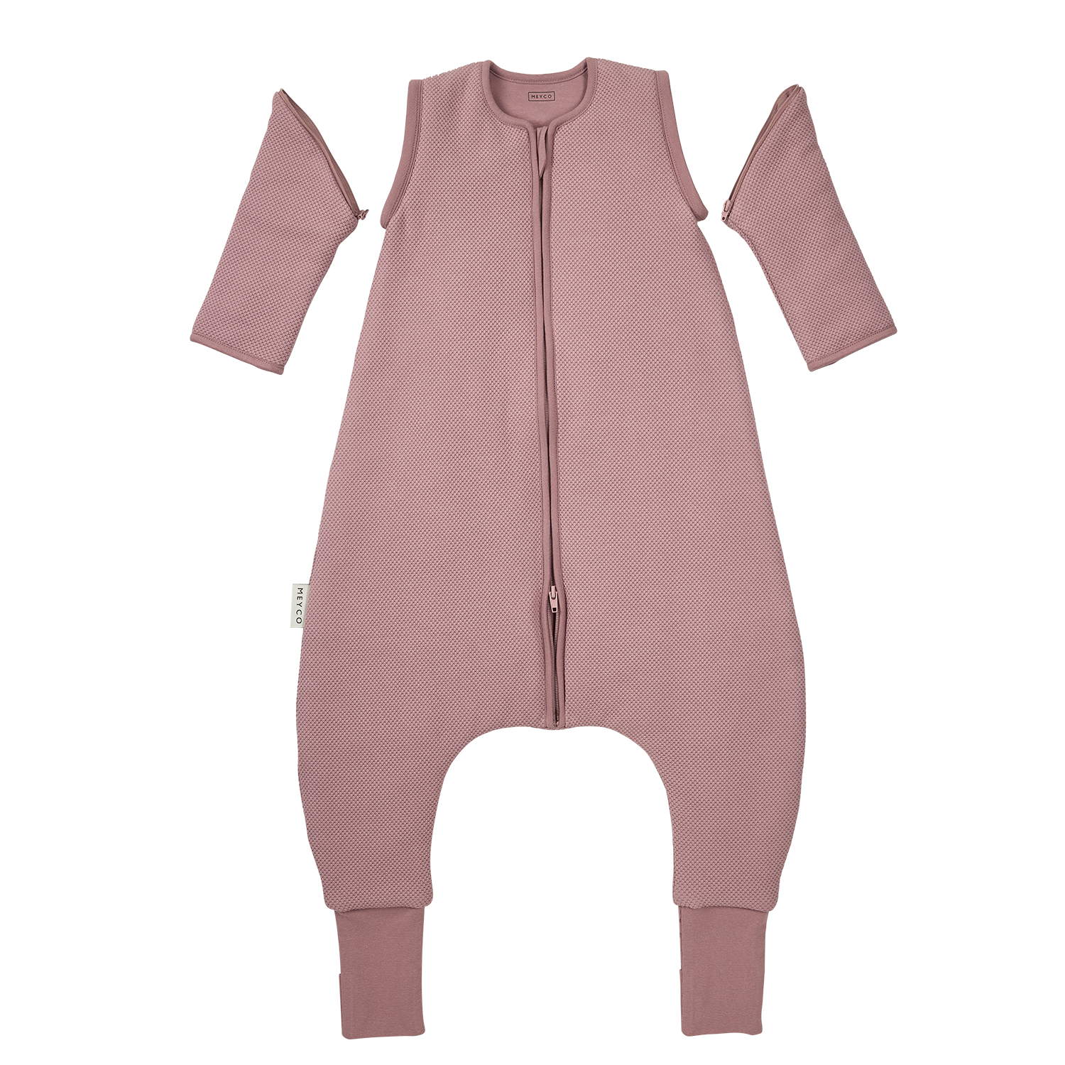 Studio jumper gevoerd afritsbare mouw met voetjes Classic - Purple Pink