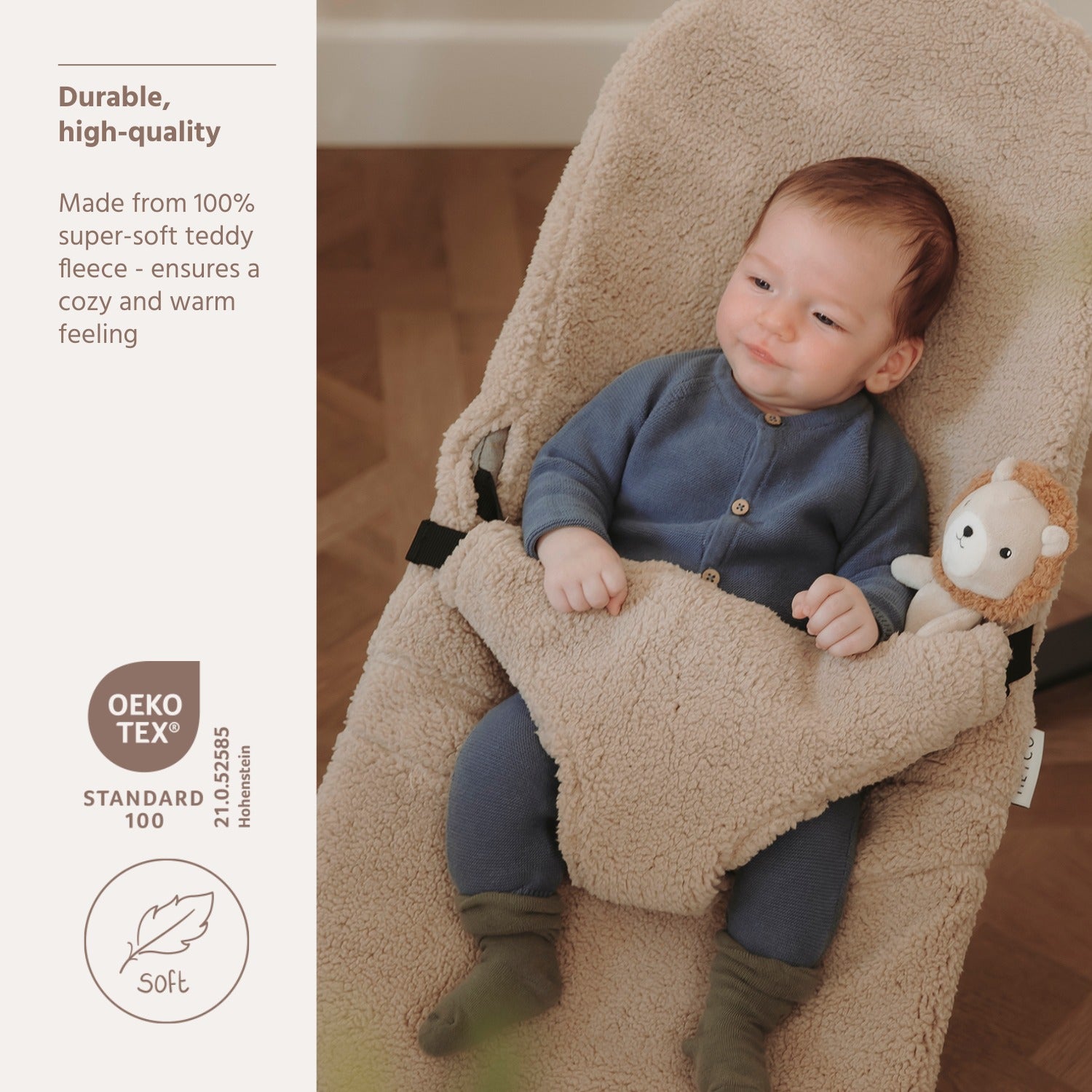 Babywippenbezug Teddy - Sand