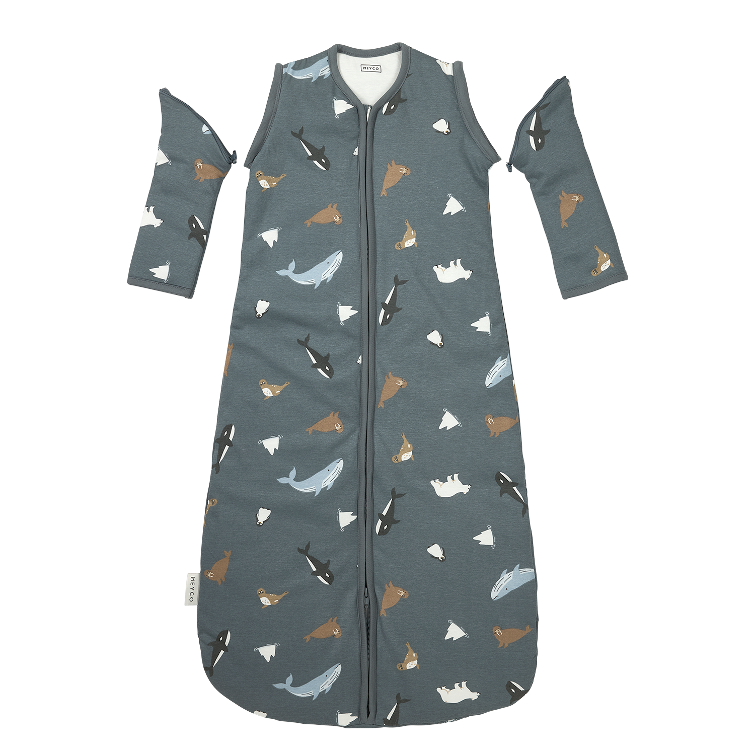 Slaapzak gevoerd afritsbare mouw jersey - Arctic Multicolor