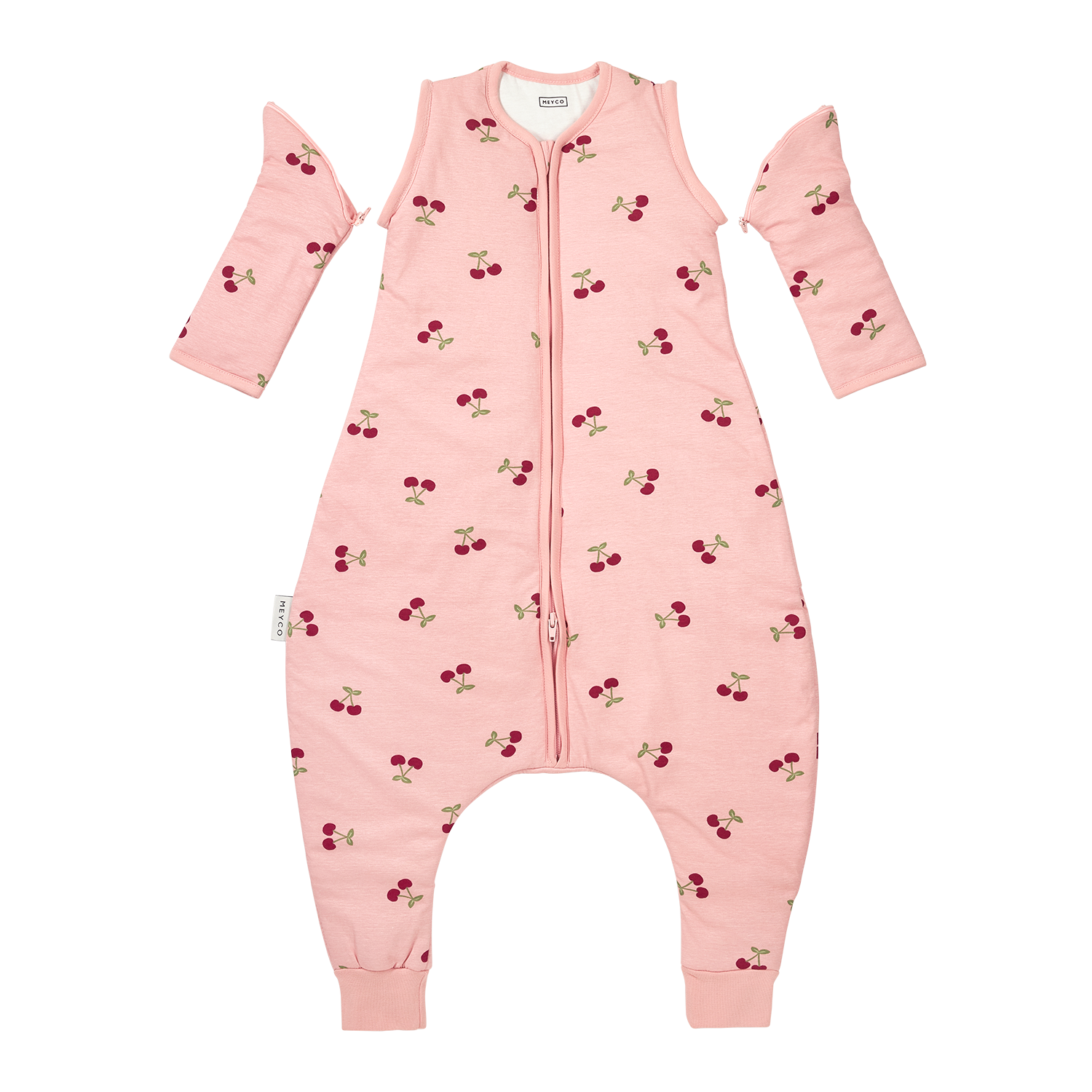 Jumper gevoerd afritsbare mouw jersey - Cherry Soft Rose