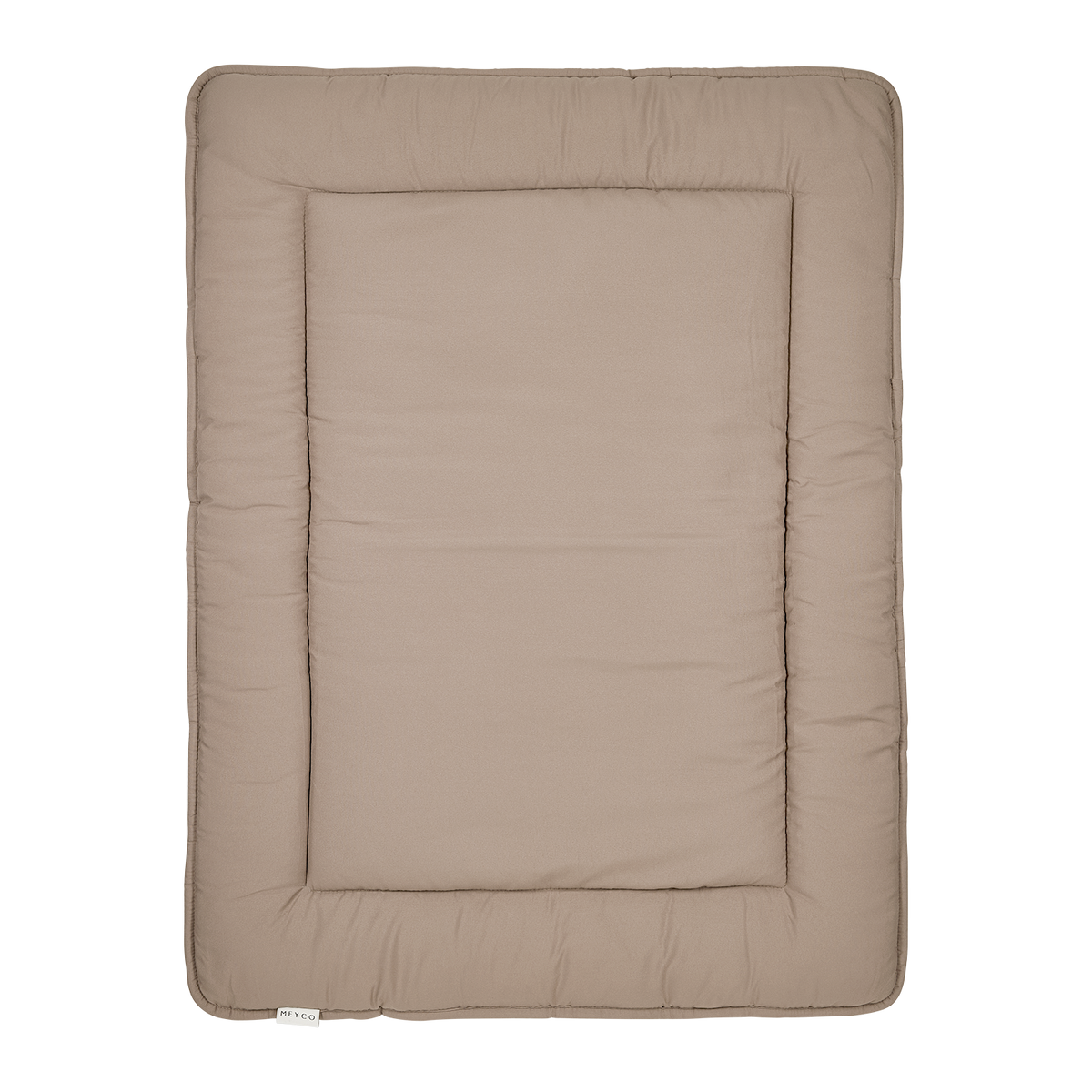 Playpen mattress microfibre - Soft Sand/Dark Taupe