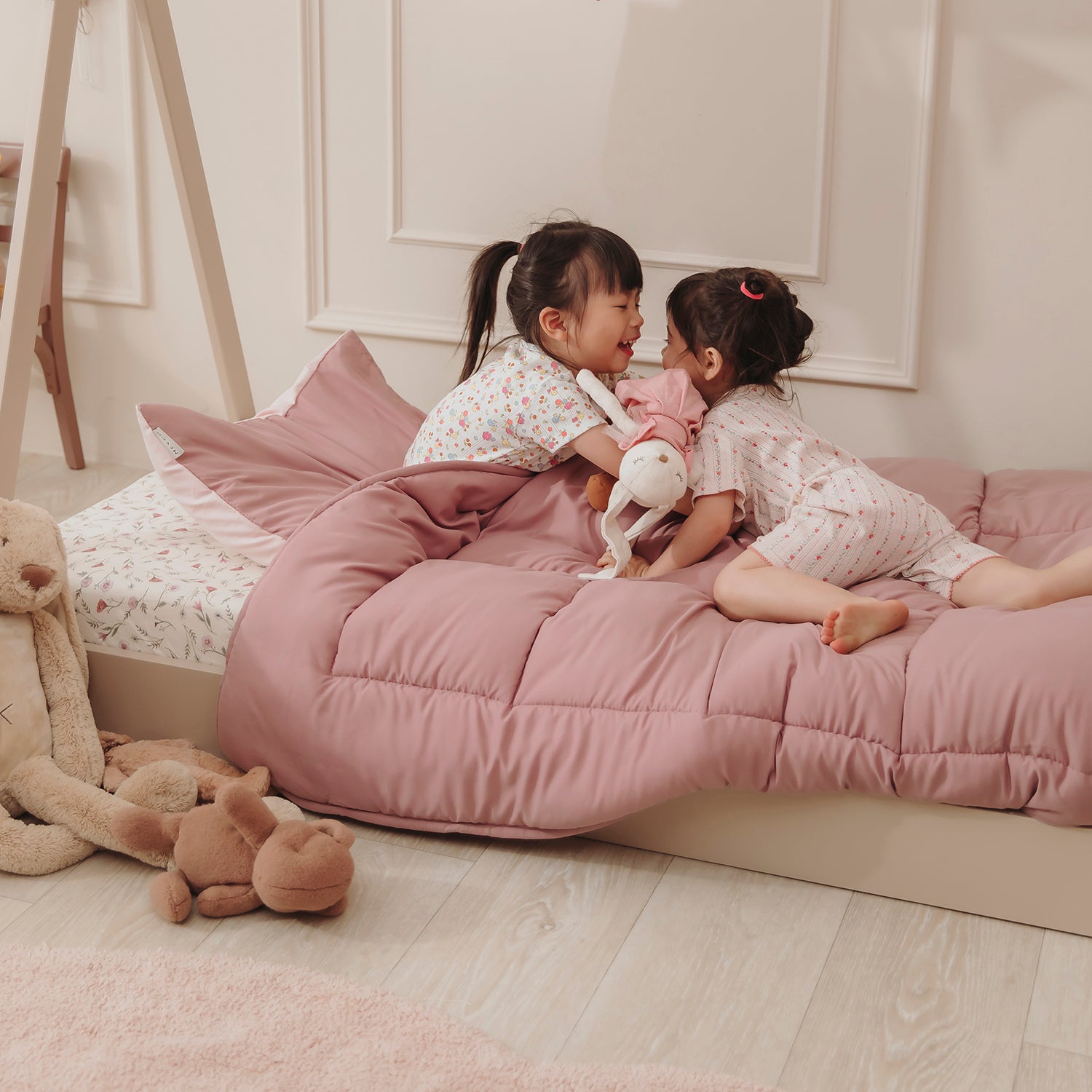 Wasbaar dekbed microvezel - Purple pink/Soft pink