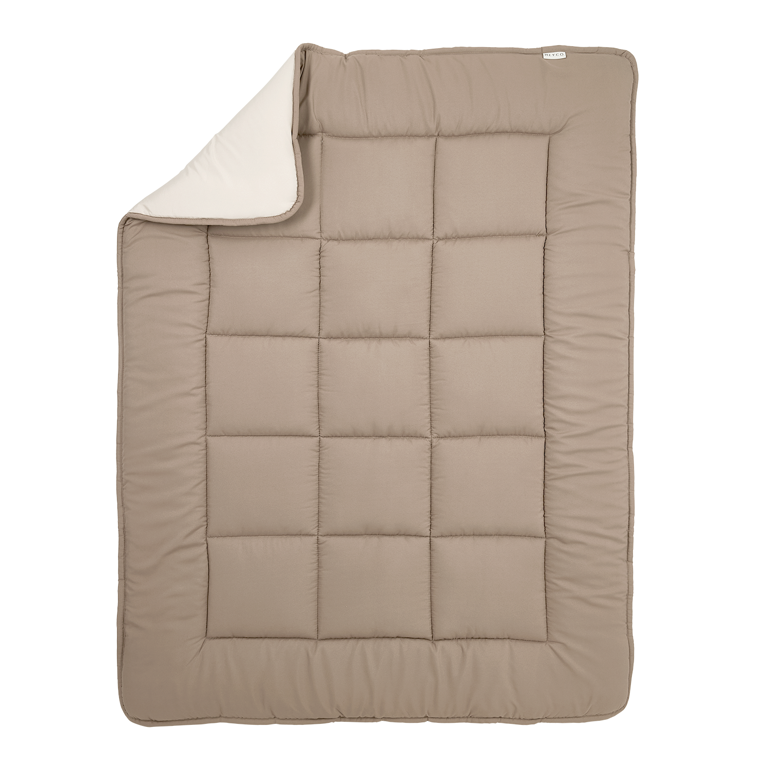 Wasbaar dekbed microvezel - Soft Sand/Dark Taupe