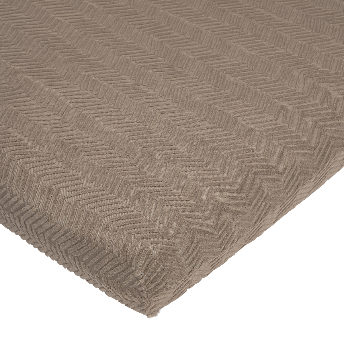 Fitted sheet deluxe jacquard - Chevron Dark Taupe