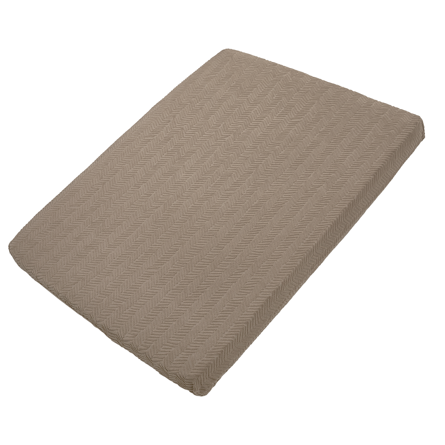 Hoeslaken deluxe jacquard - Chevron Dark Taupe