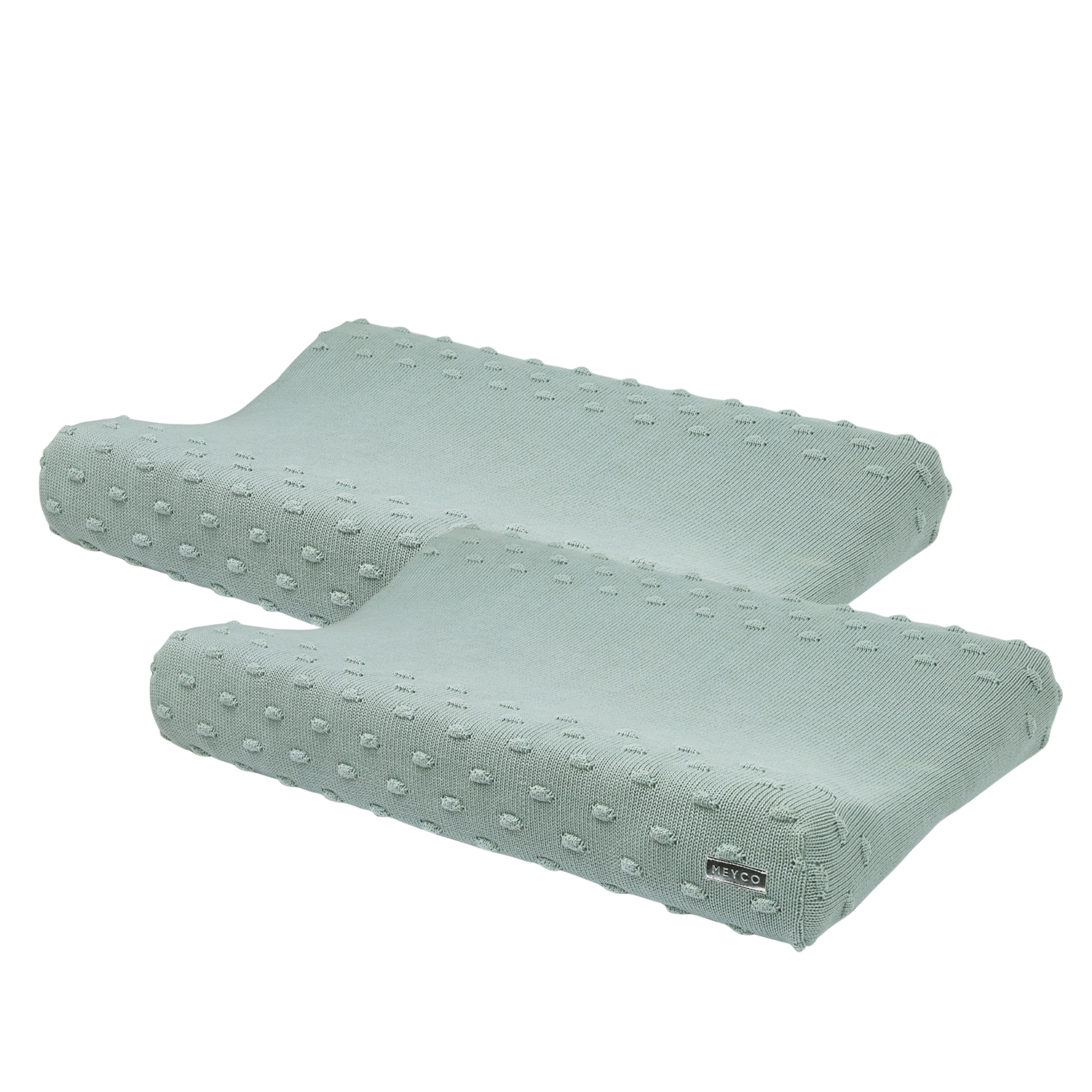 Changing mat cover 2-pack Knots - stone green - 50x70cm