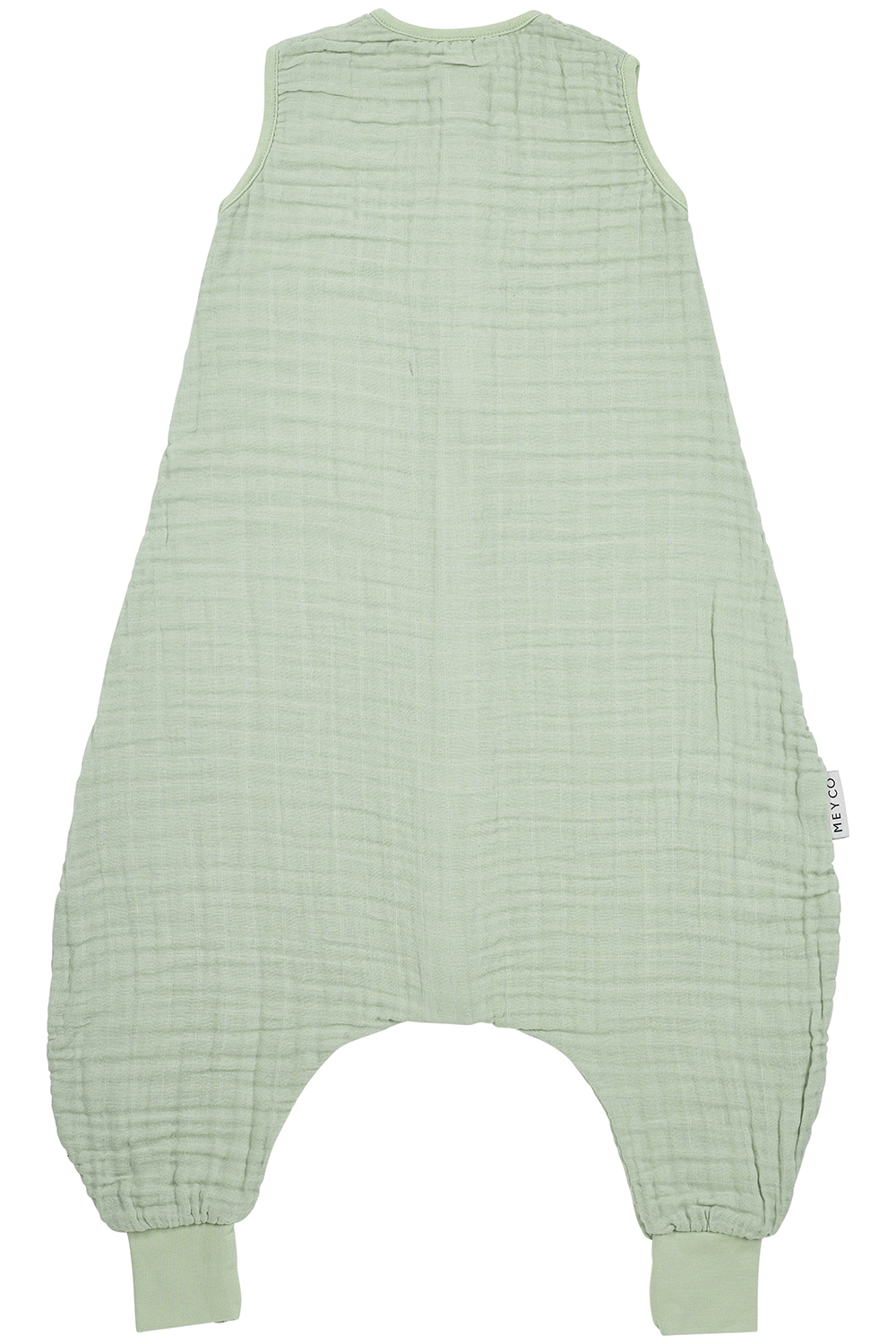 Baby summer sleep overall jumper pre-washed muslin Uni - soft green - 80cm - 0.5 TOG