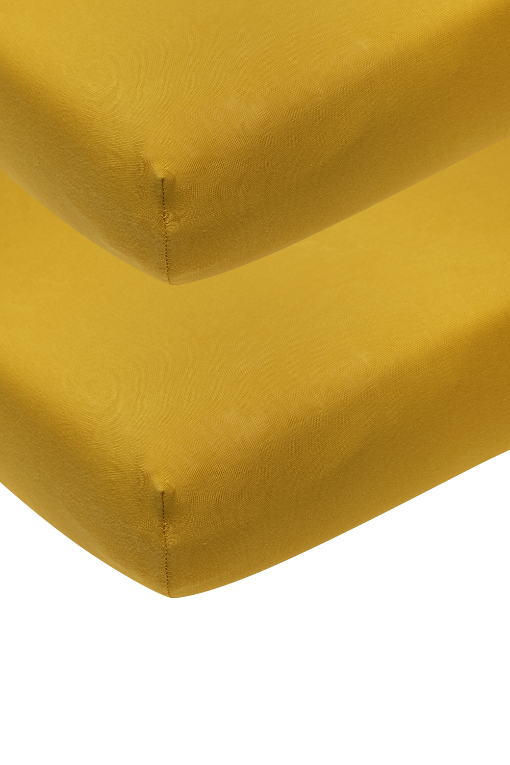 Jersey Fitted Sheet 2-Pack - Ocher Yellow - 60X120cm