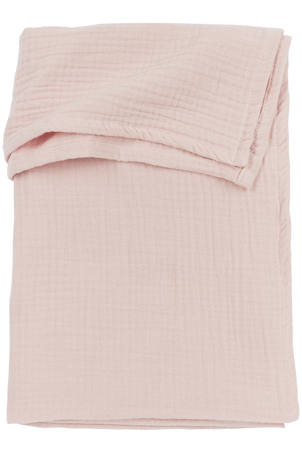 Crib sheet muslin Uni - soft pink - 75X100cm