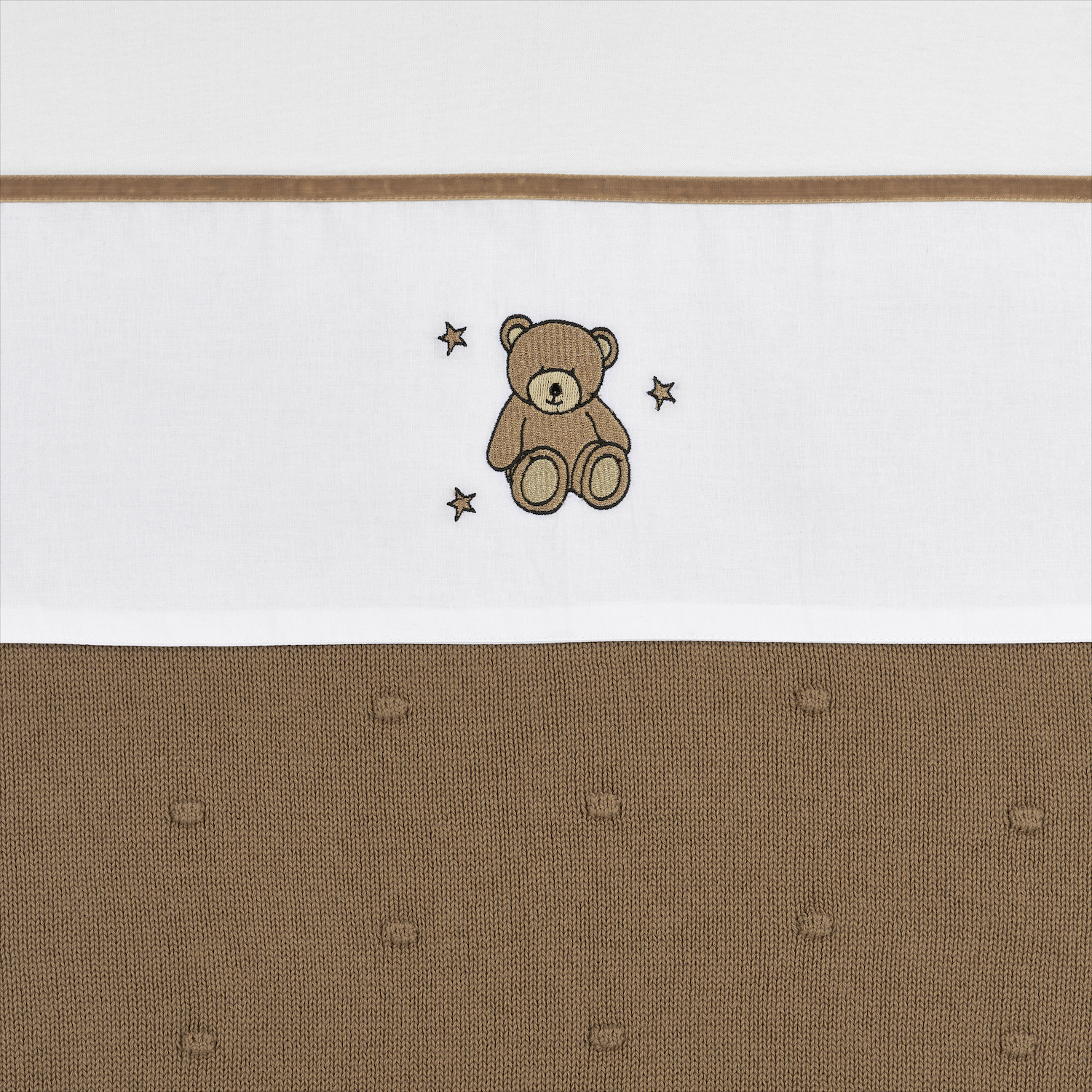 Wieglaken Teddy Bear - toffee - 75x100cm