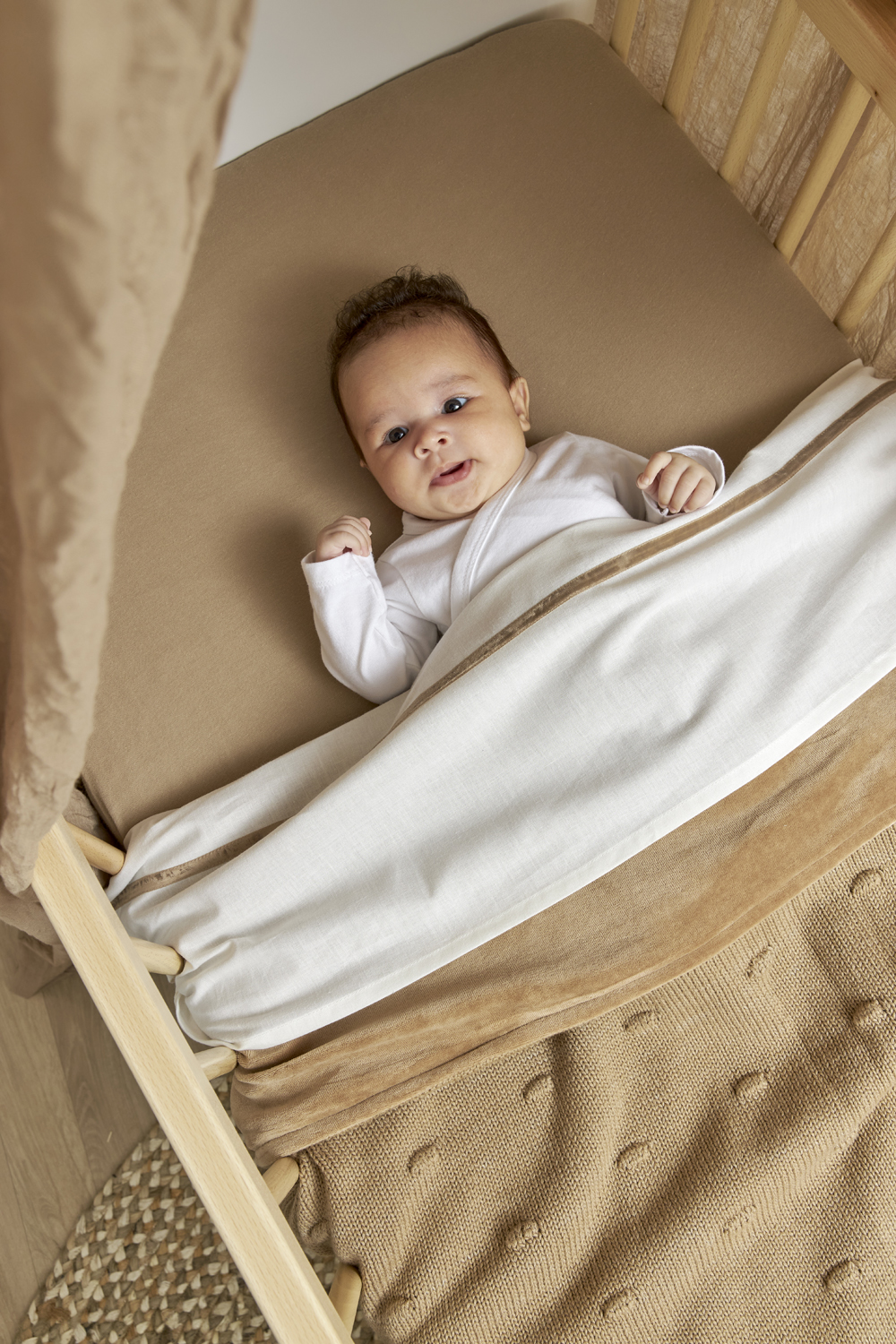Jersey Hoeslaken Ledikant 2-pack - Taupe - 60x120cm