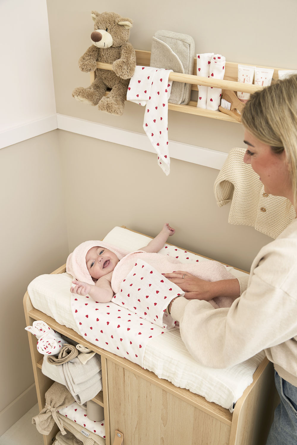 Bathcape terry Uni - soft pink - 75x75cm