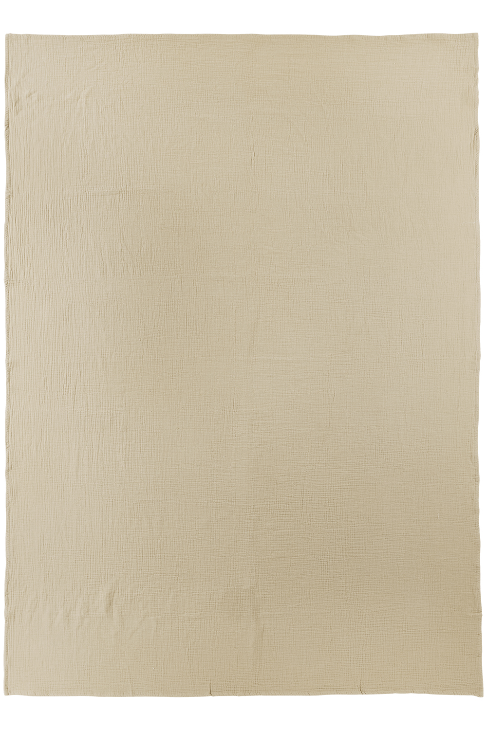 Blanket pre-washed muslin Uni - sand - 140x200cm