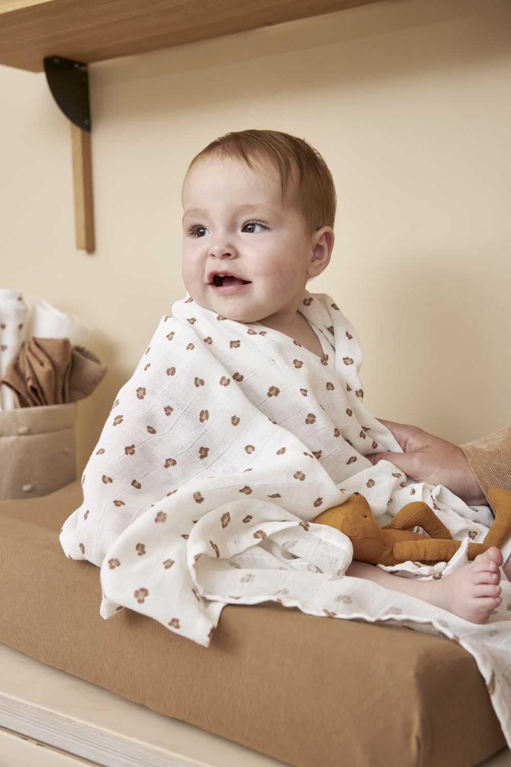 Swaddle 2-pack muslin Mini Panther - toffee - 120x120cm