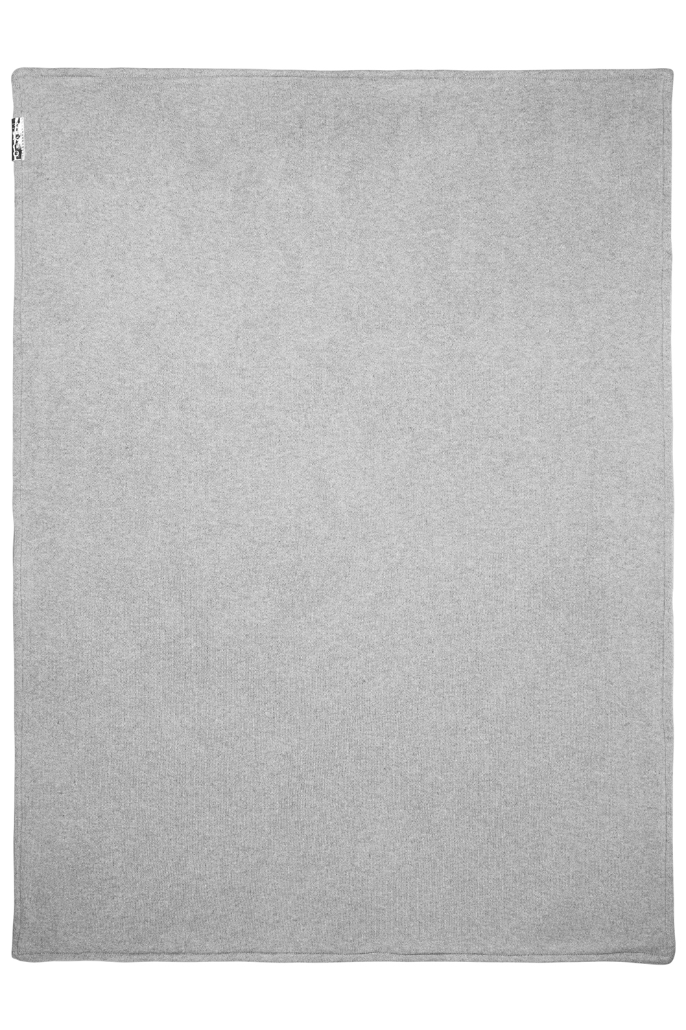 Wiegdeken Knit Basic velvet - grey melange - 75x100cm