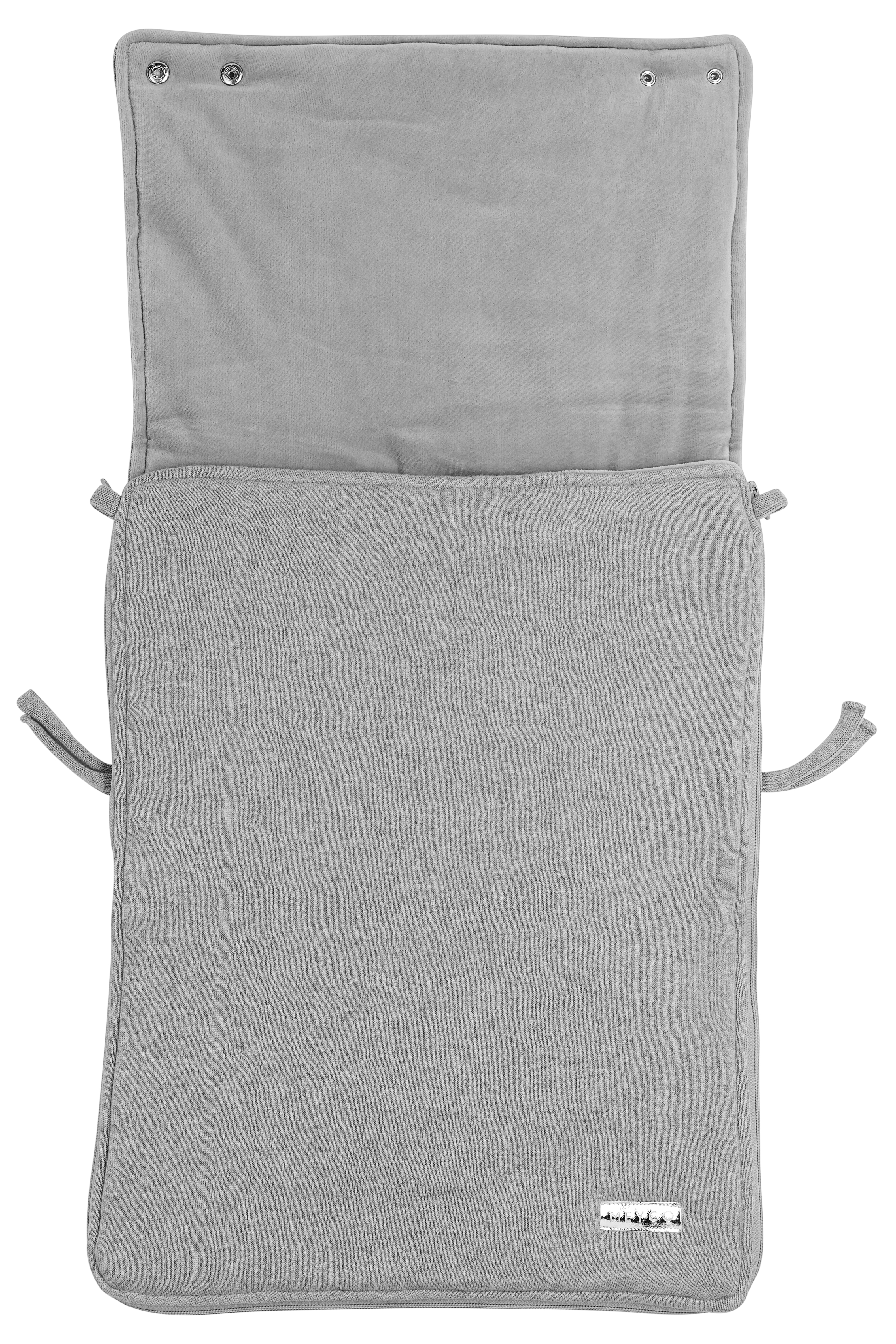 Voetenzak Knit Basic - grey melange - 40x82cm