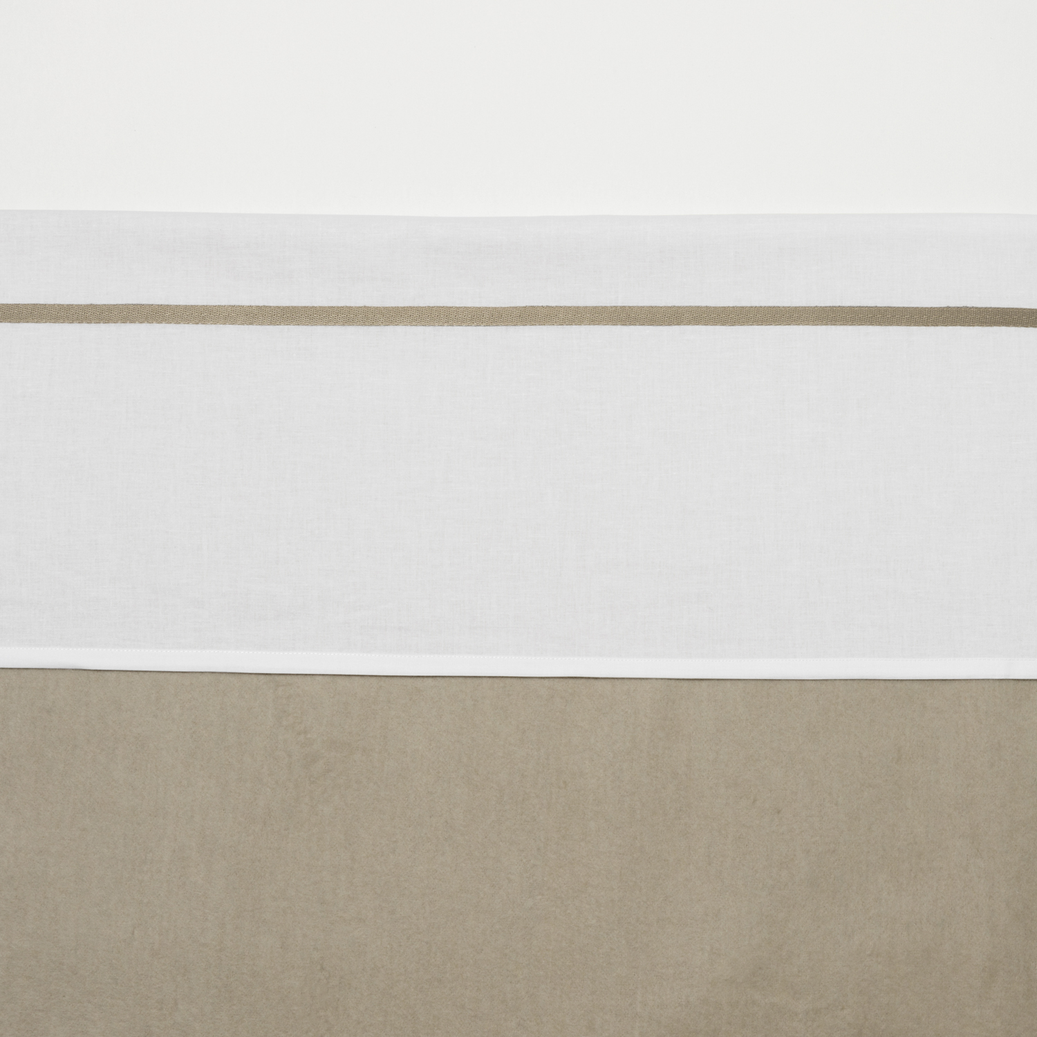 Crib Sheet Piping - Sand - 75X100cm